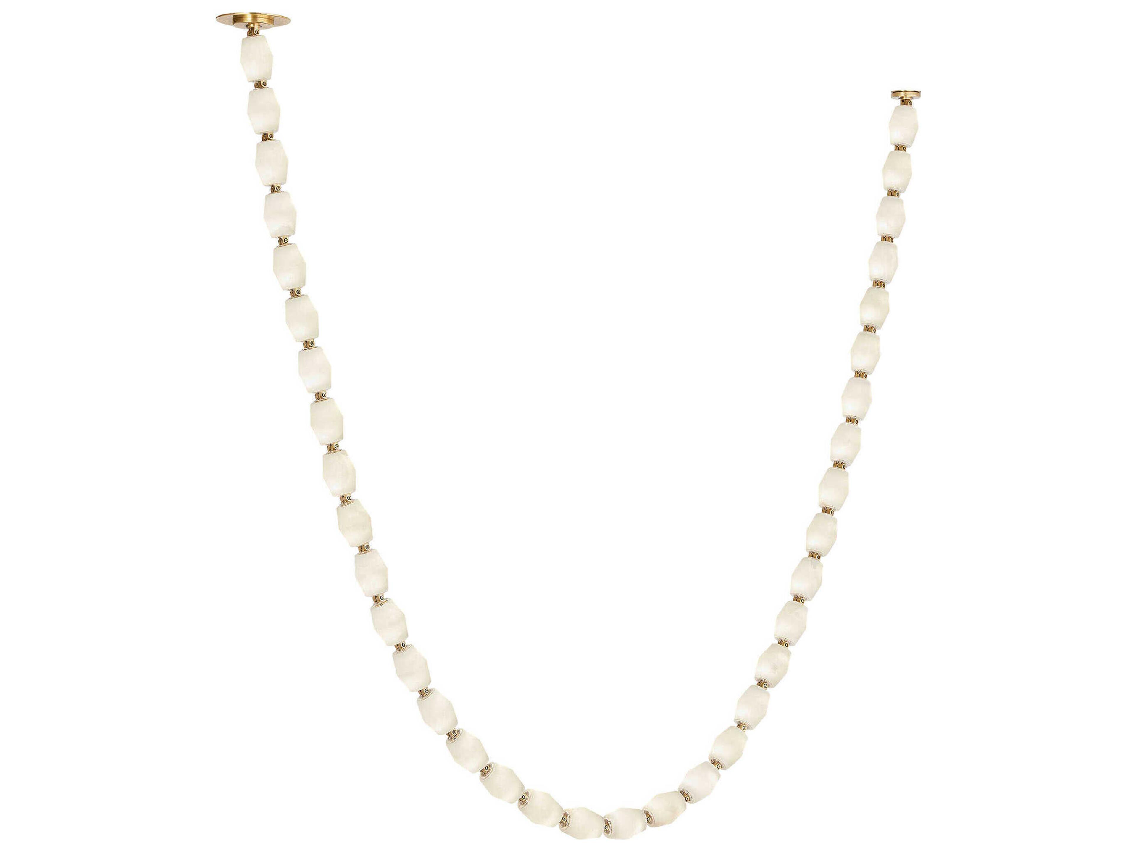 Visual Comfort Modern Collier 1-Light Hand Rubbed Antique Brass Linear Chandelier