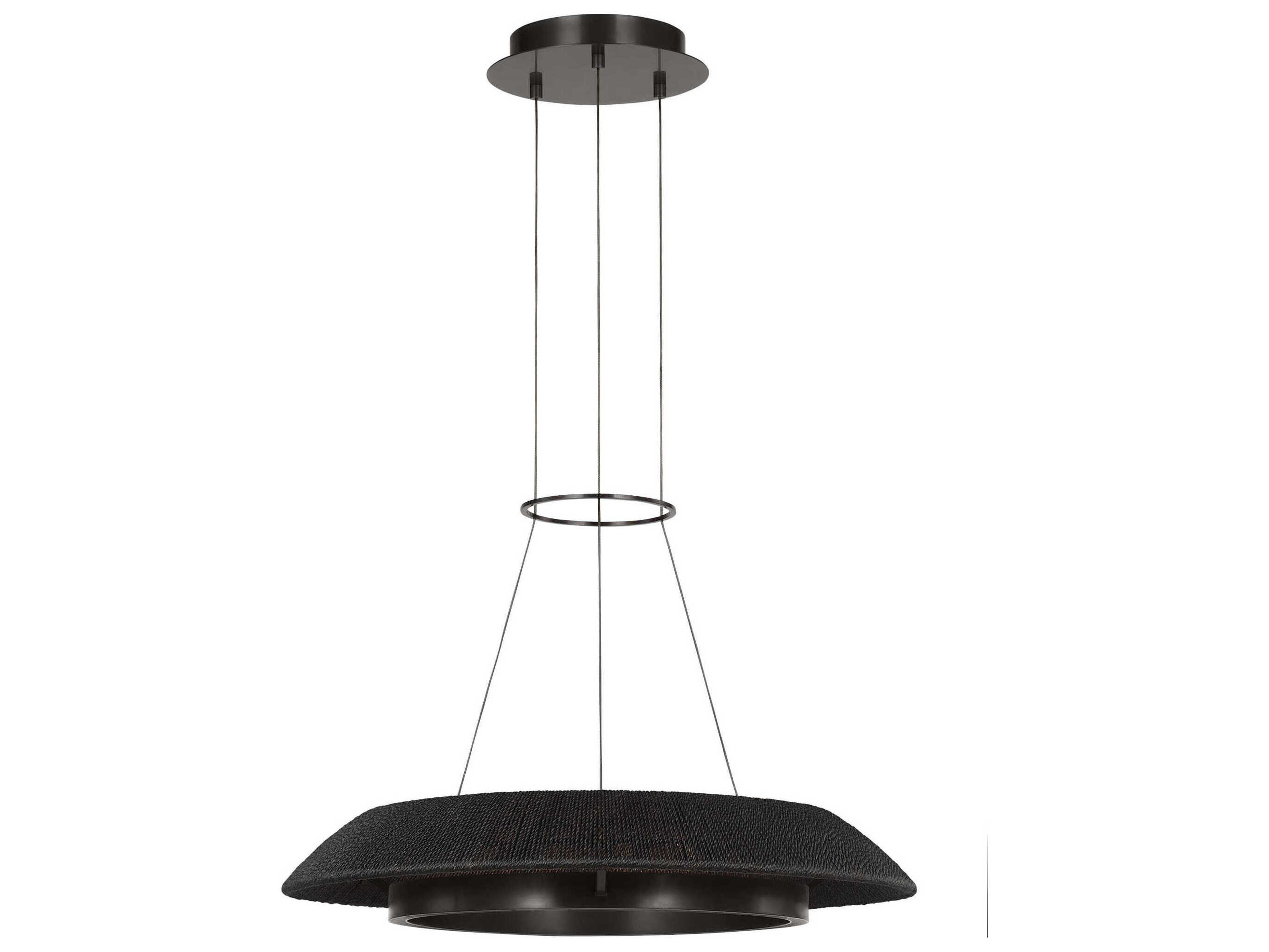 Visual Comfort Modern Noa 1-Light Bronze Washed Black Pendant