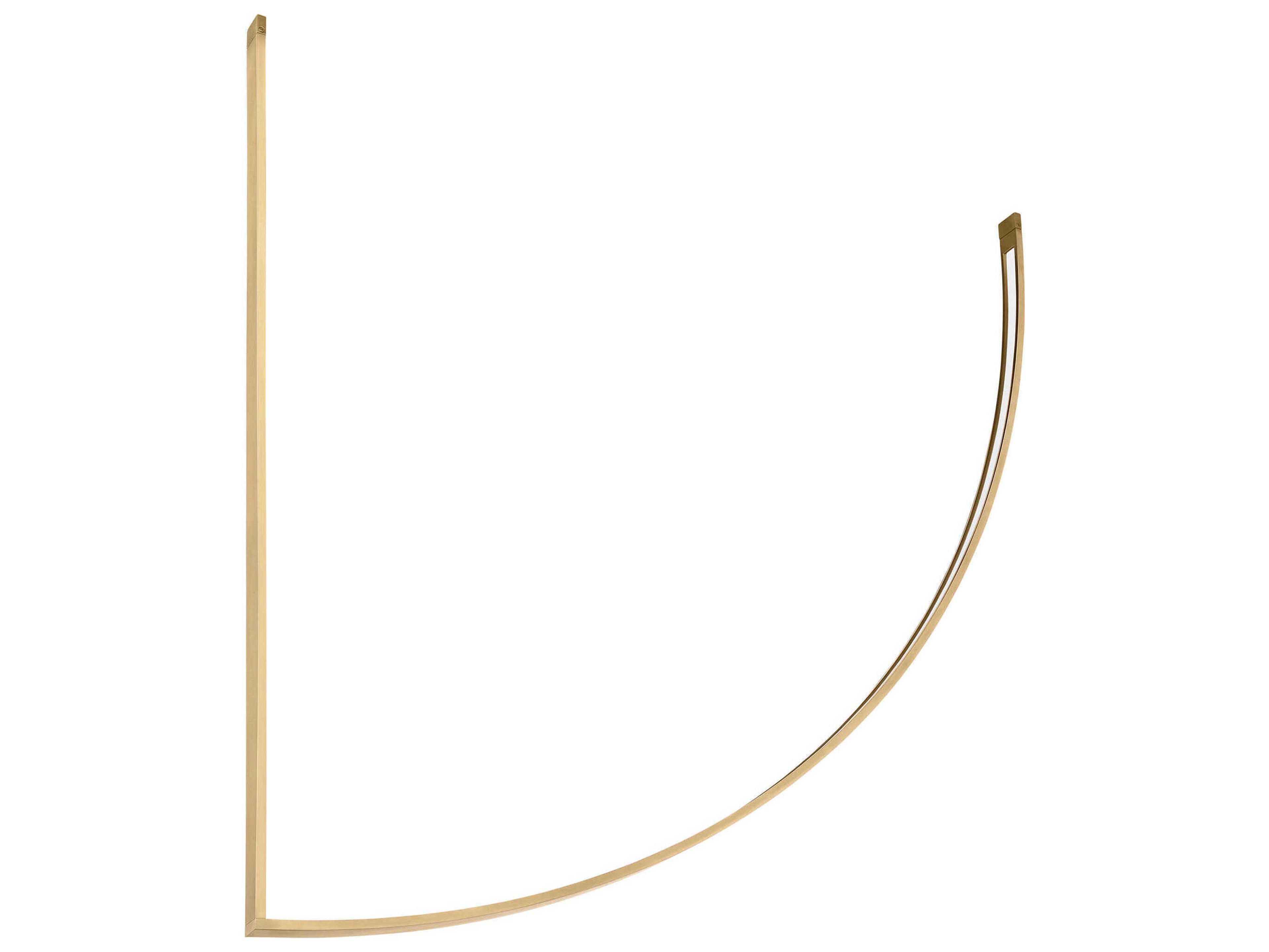 Visual Comfort Modern Baku 1-Light Hand Rubbed Antique Brass Linear Chandelier