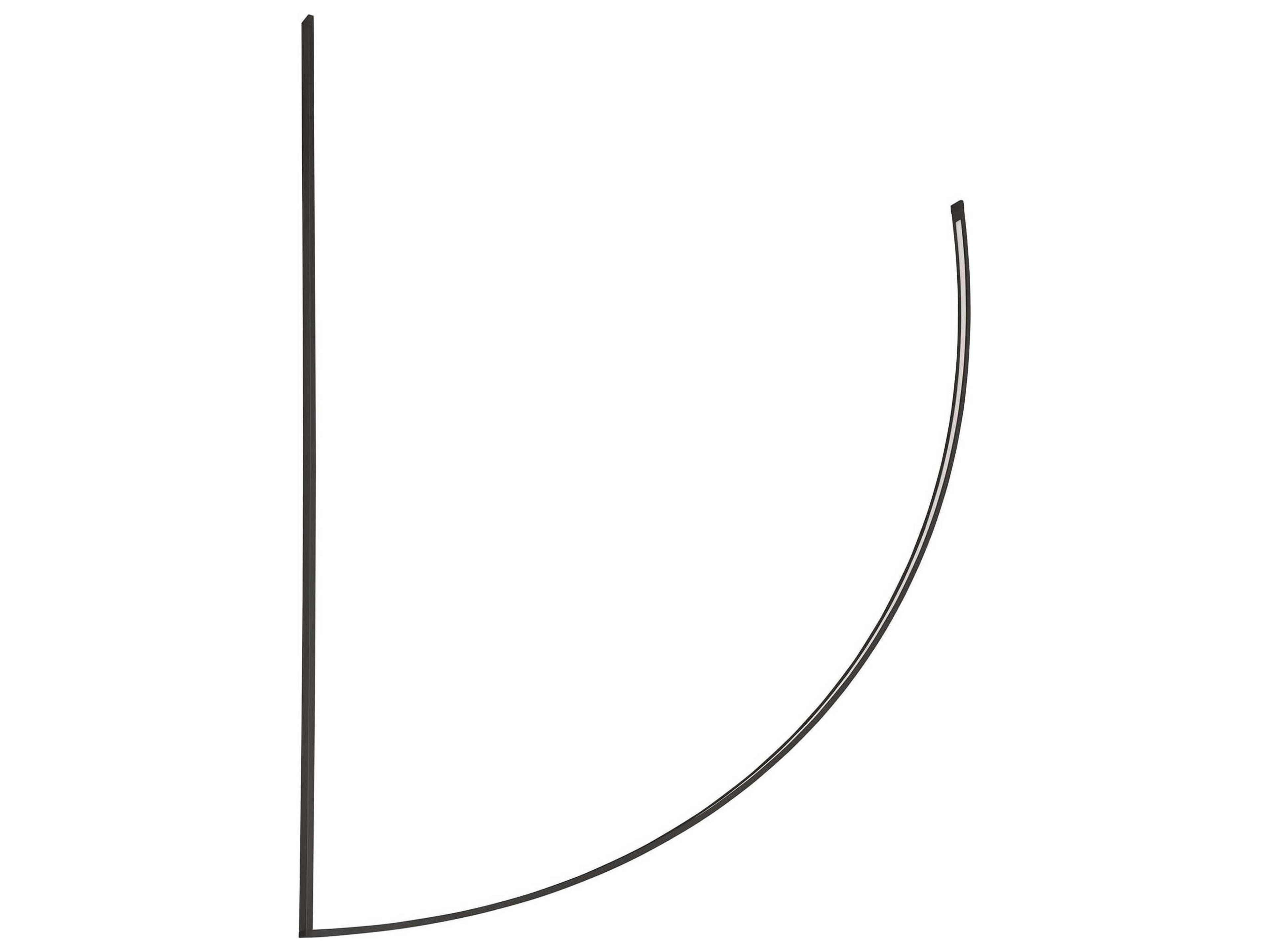 Visual Comfort Modern Baku 1-Light Nightshade Black Linear Chandelier