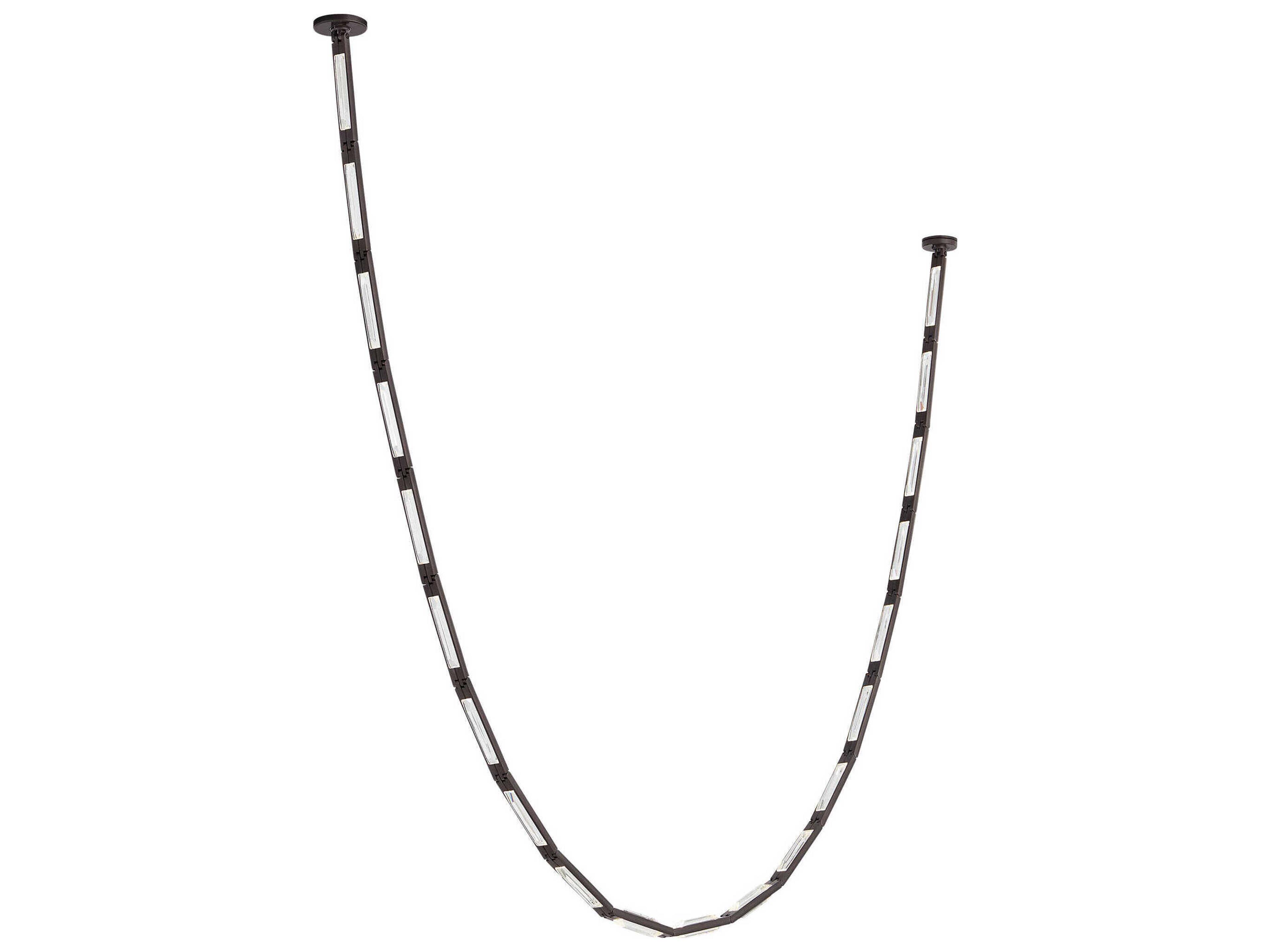 Visual Comfort Modern Catena 20-Light Bronze Linear Chandelier