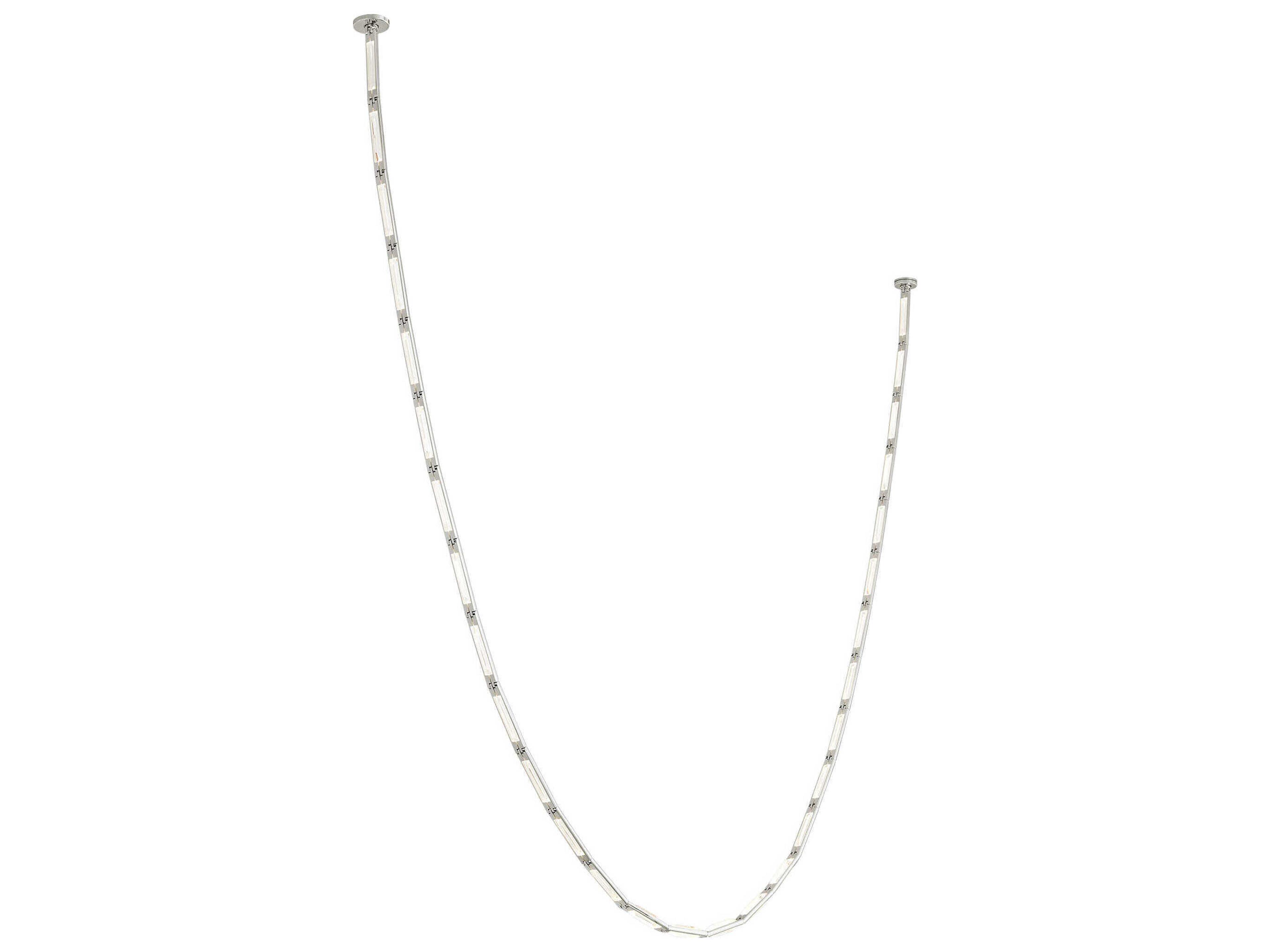 Visual Comfort Modern Catena 29-Light Polished Nickel Linear Chandelier