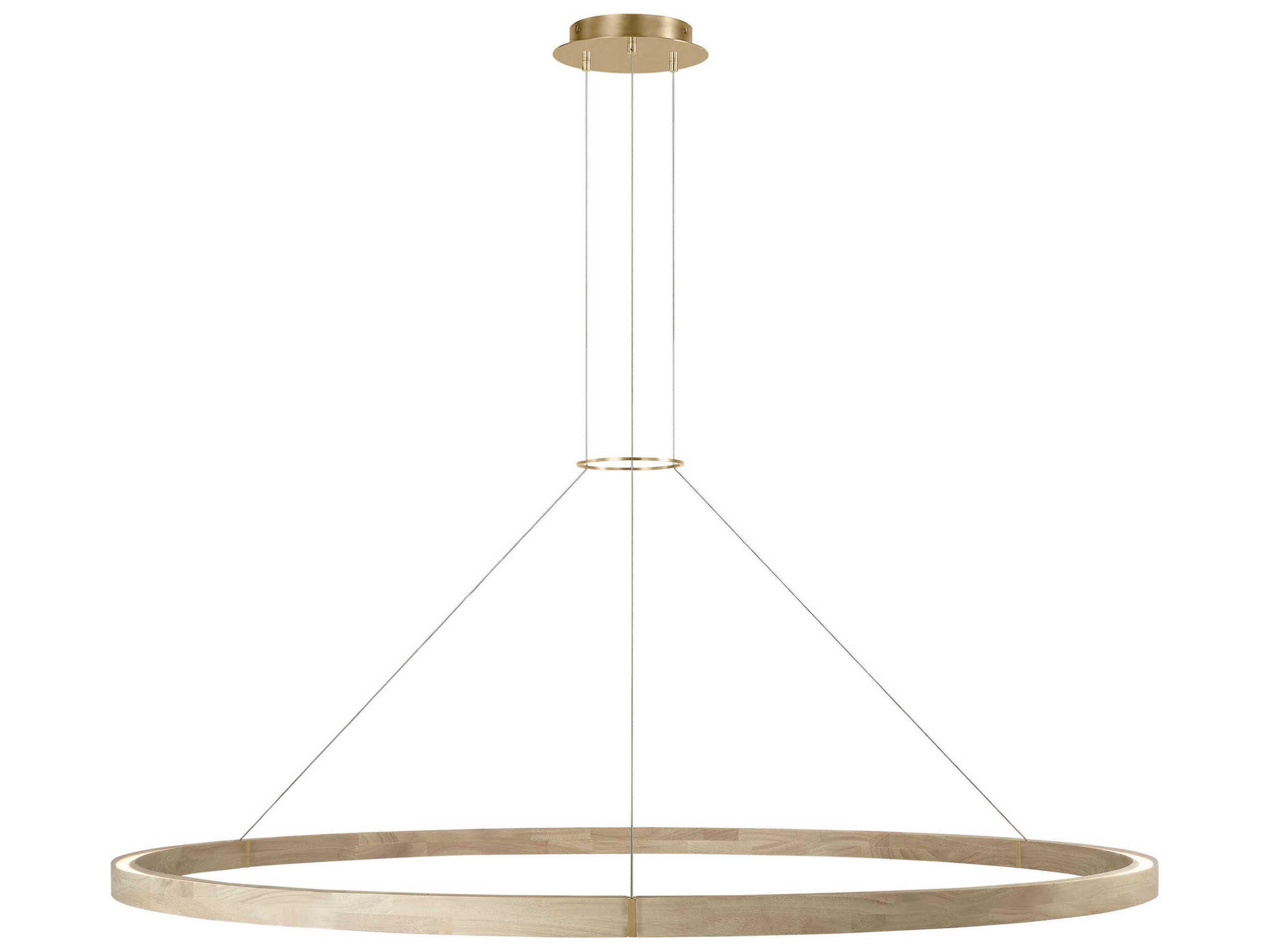 Visual Comfort Modern Ashok 1-Light Hand Rubbed Antique Brass Round Pendant
