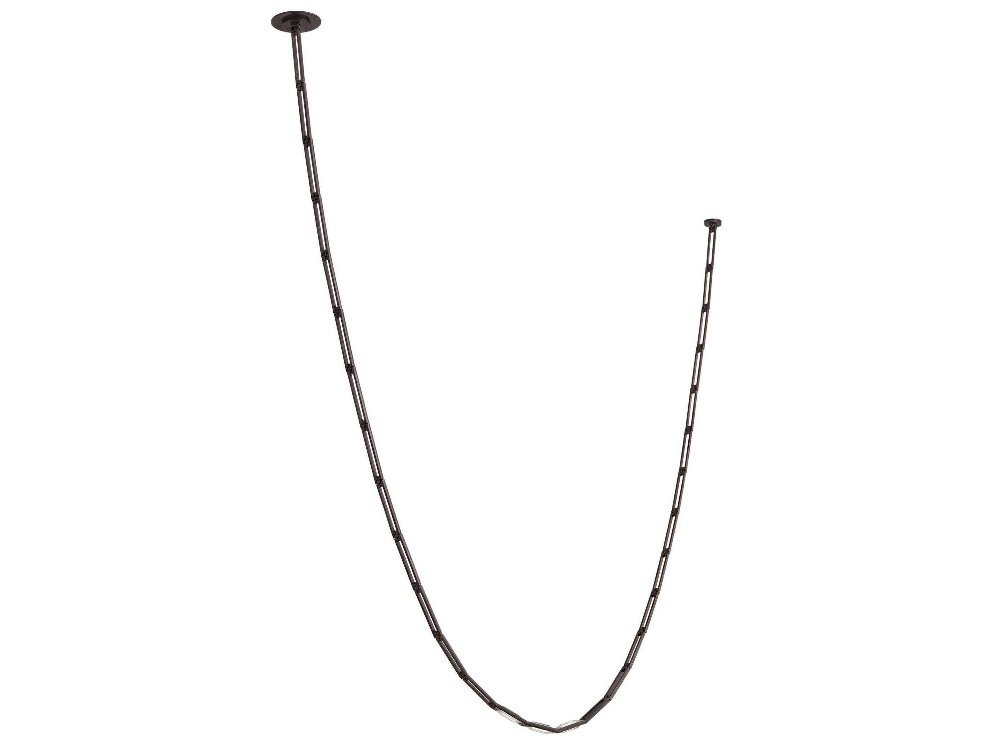 Visual Comfort Modern Catena 3-Light Bronze Linear Chandelier