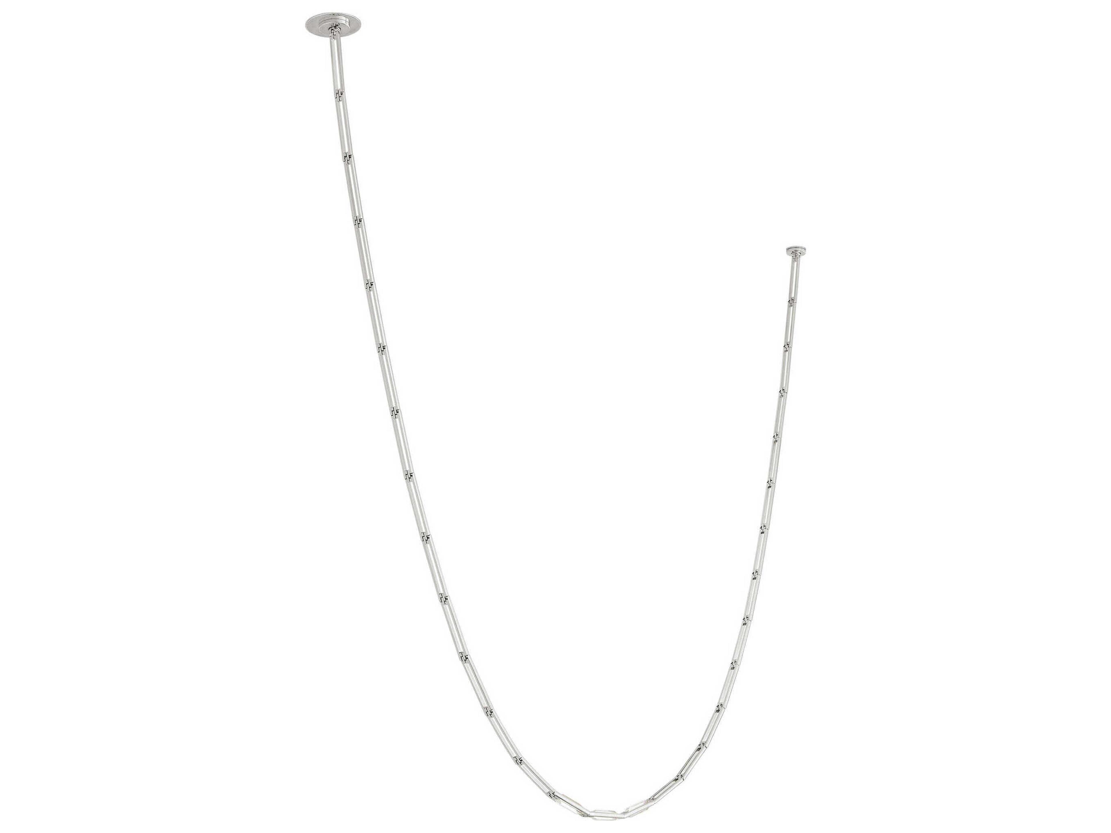 Visual Comfort Modern Catena 3-Light Polished Nickel Linear Chandelier