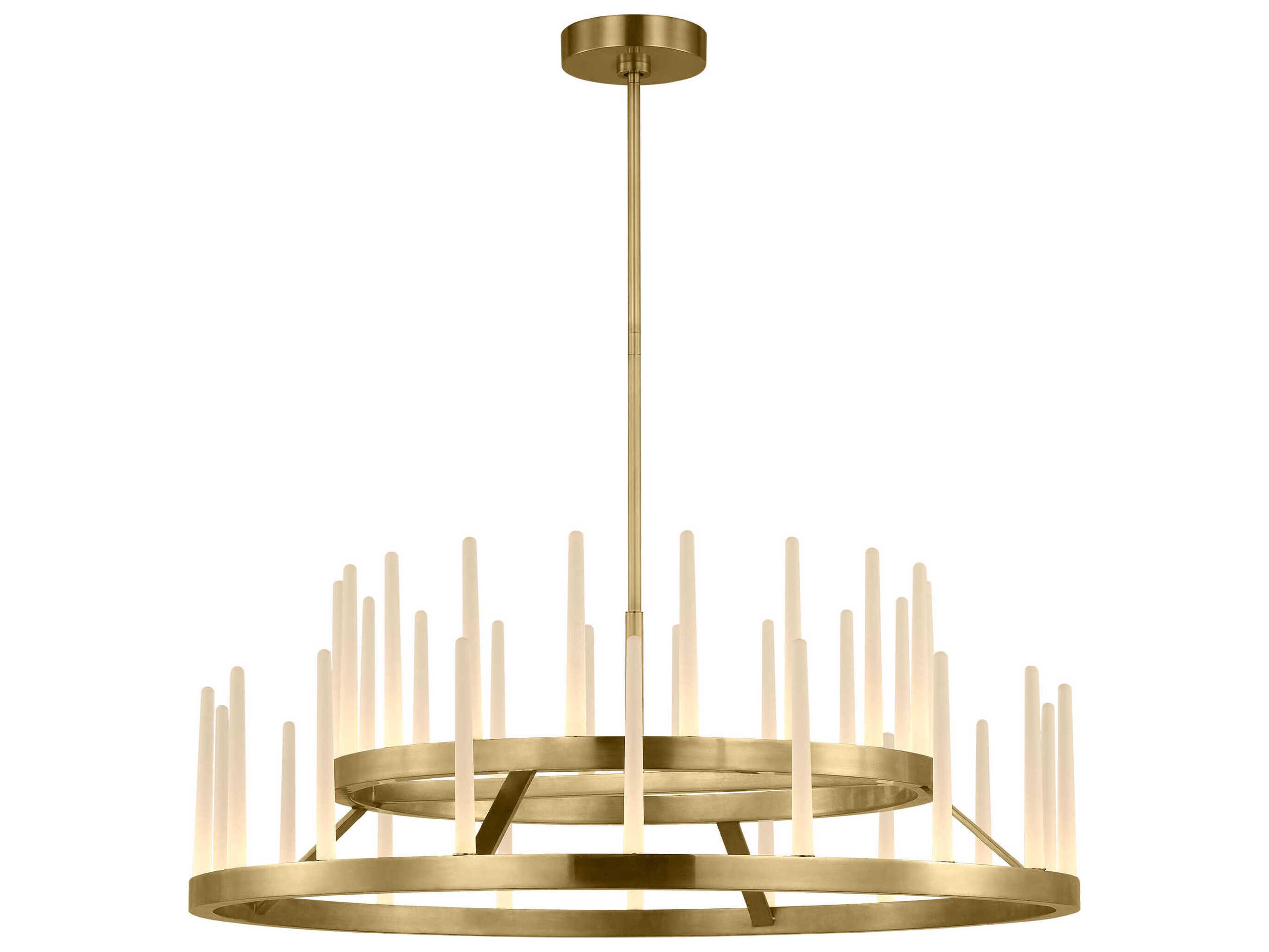 Visual Comfort Modern Sagrada 36-Light Brass Tiered Chandelier