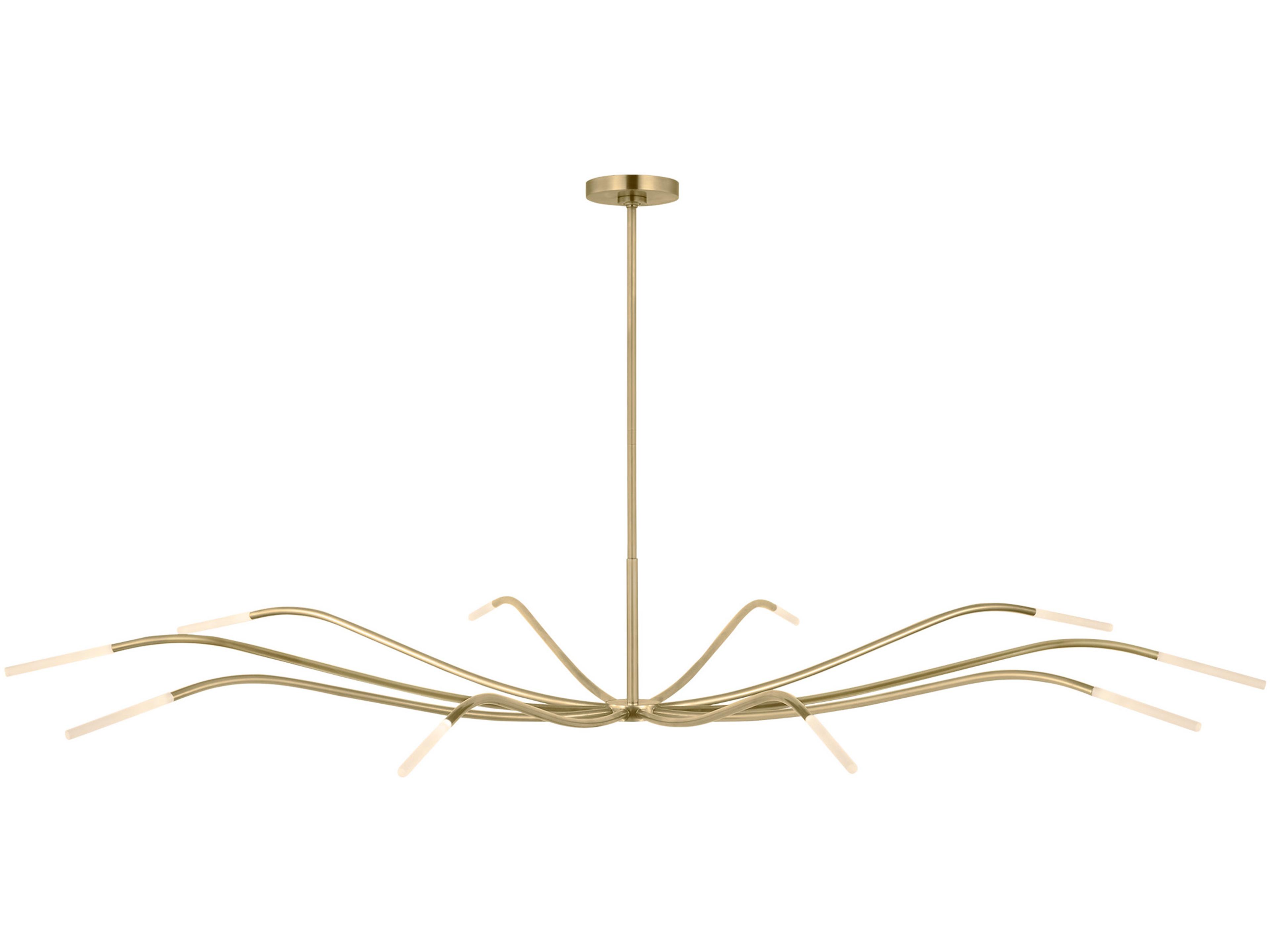 Visual Comfort Modern Lajos 10-Light Brass Chandelier