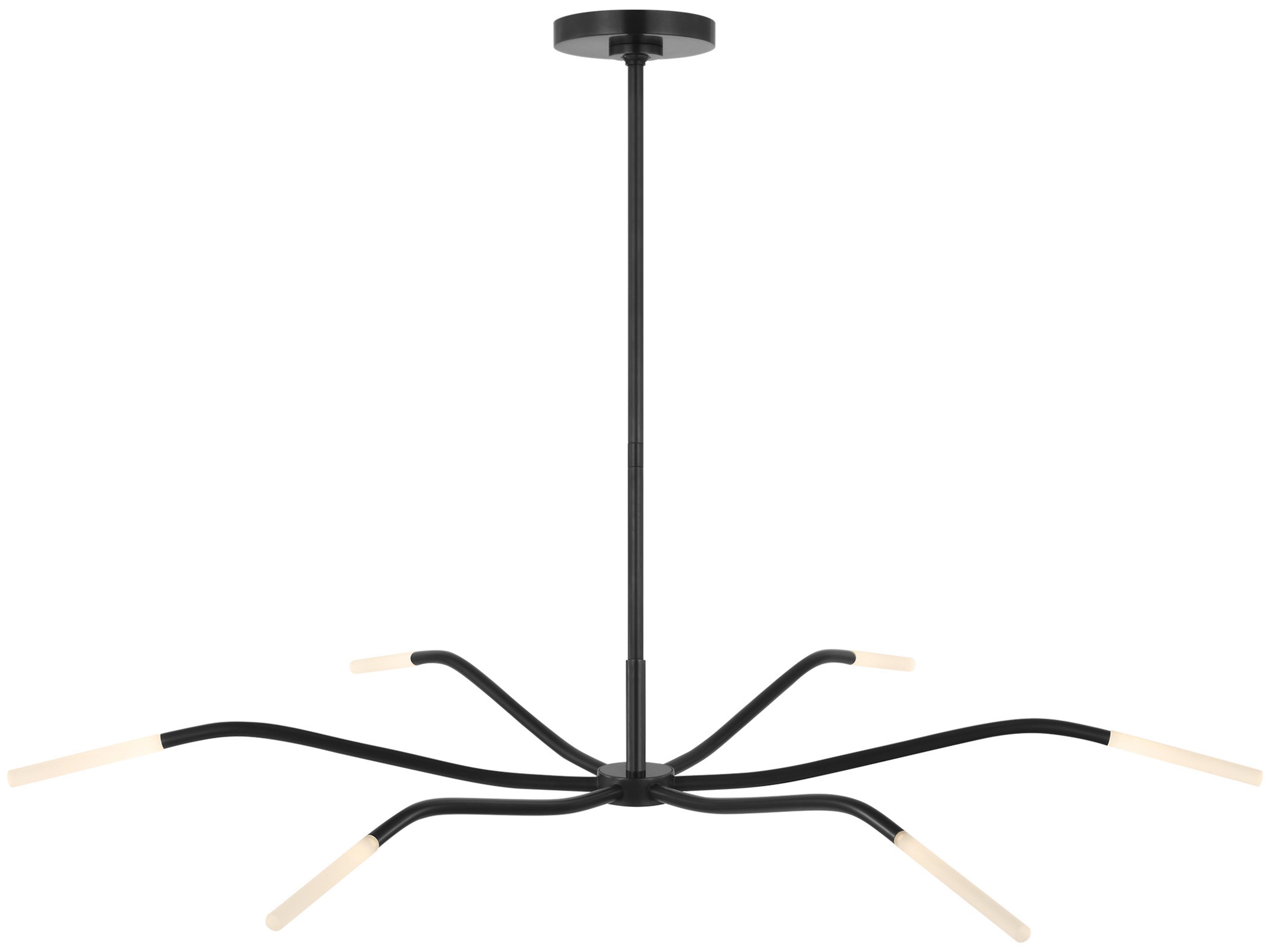 Visual Comfort Modern Lajos 6-Light Bronze Linear Chandelier