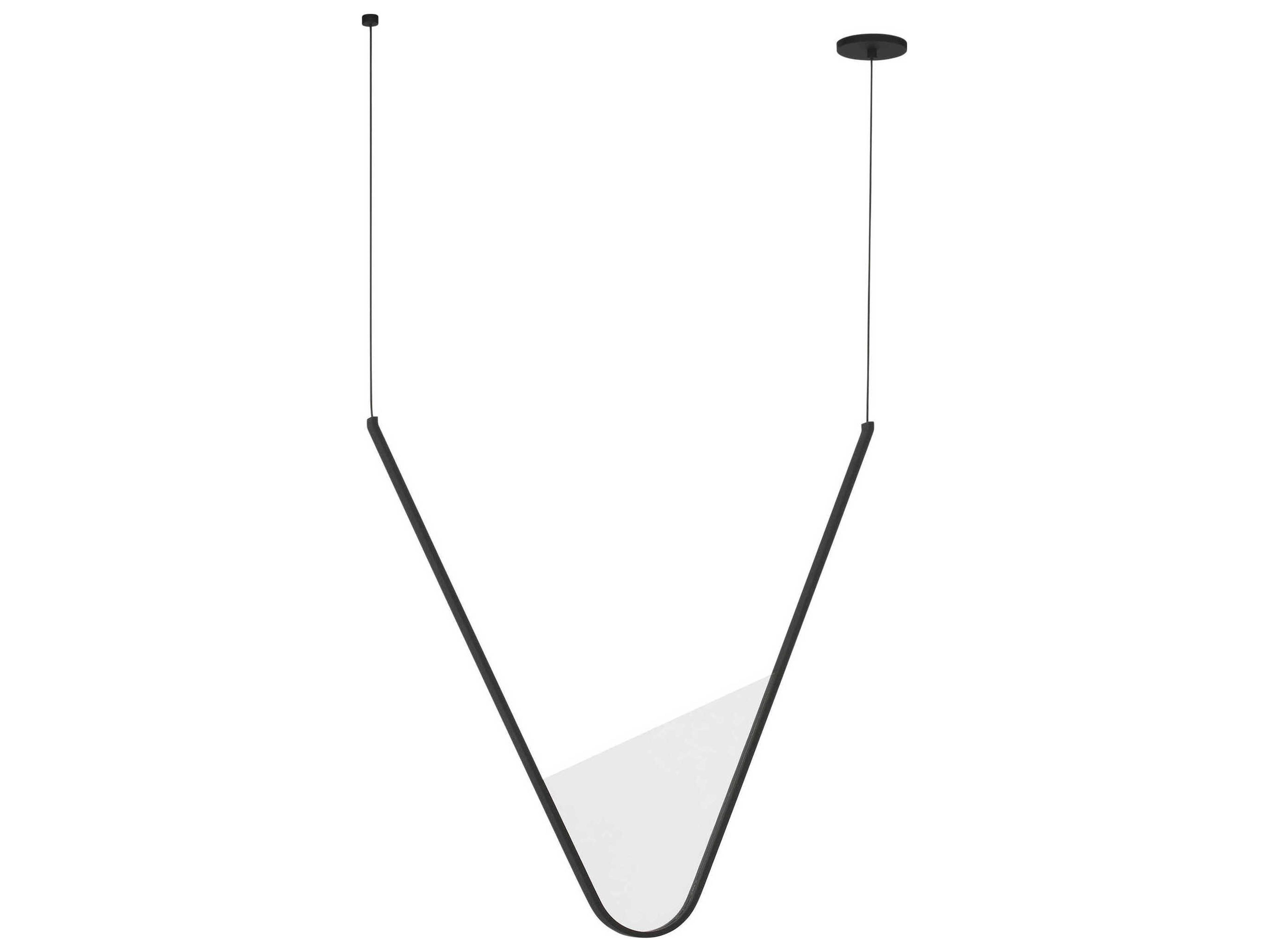 Visual Comfort Modern Mizu 1-Light Nightshade Black Linear Island Pendant