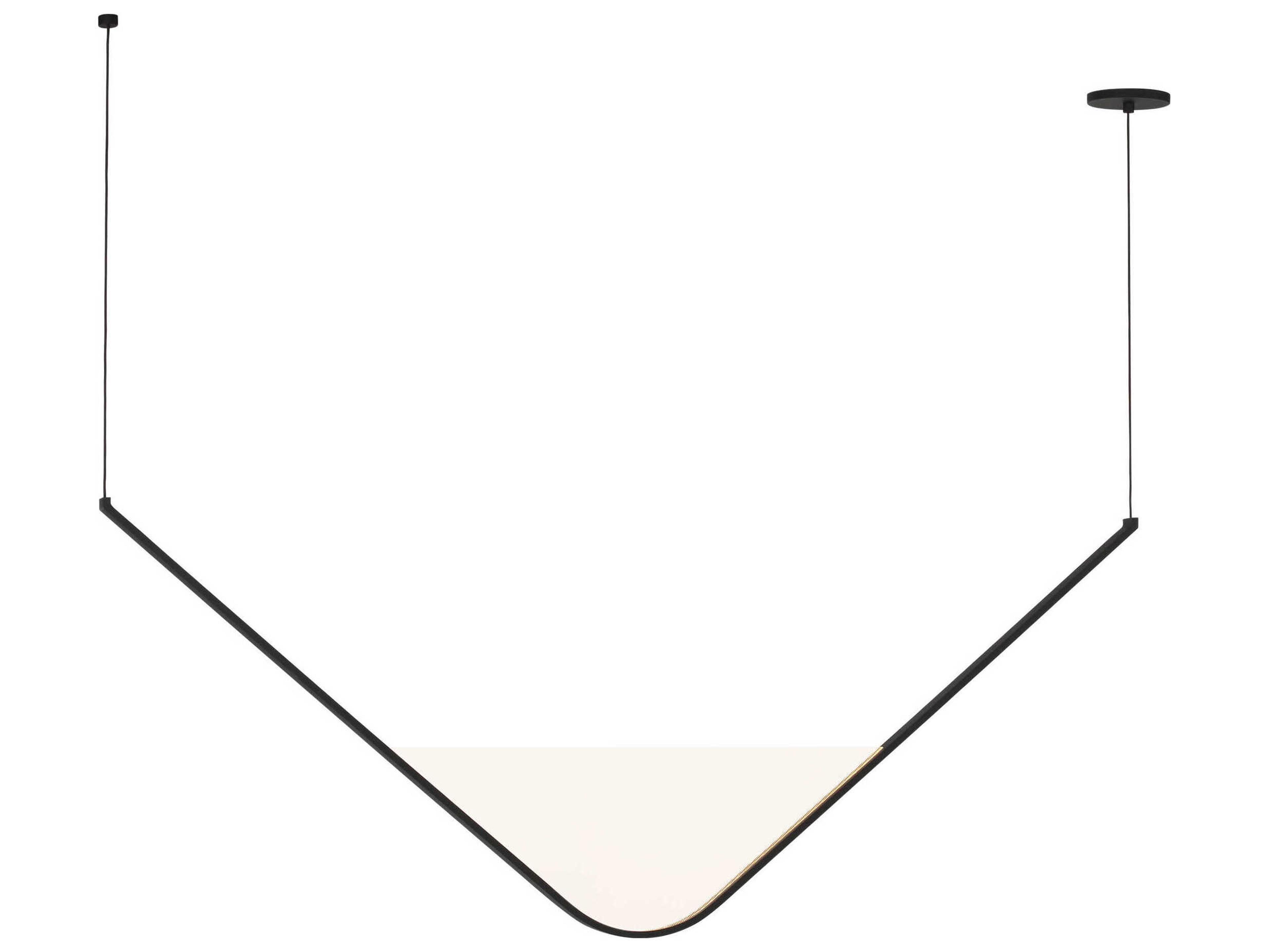 Visual Comfort Modern Mizu 1-Light Nightshade Black Island Pendant