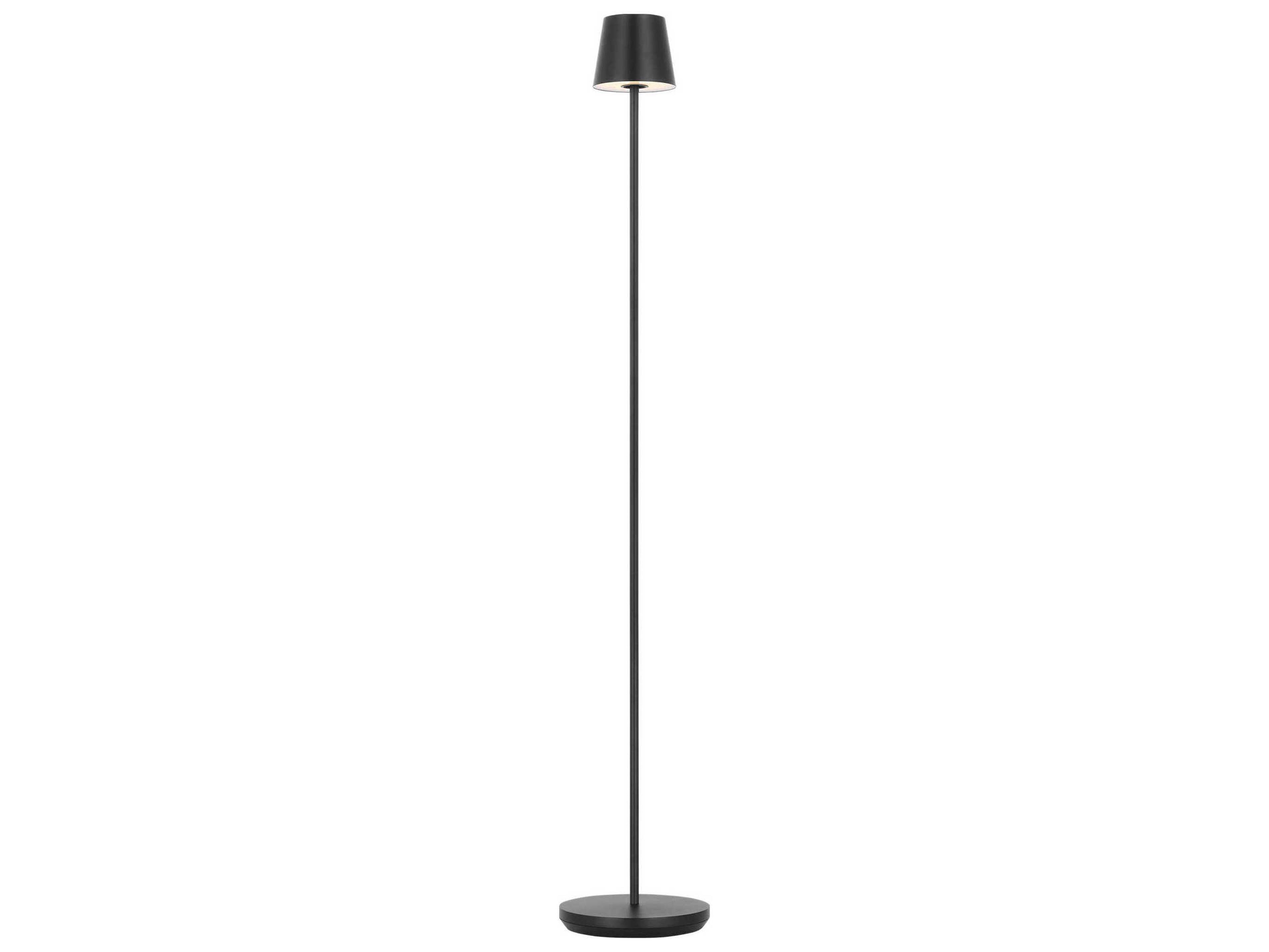 Visual Comfort Modern Nevis Black Floor Lamp