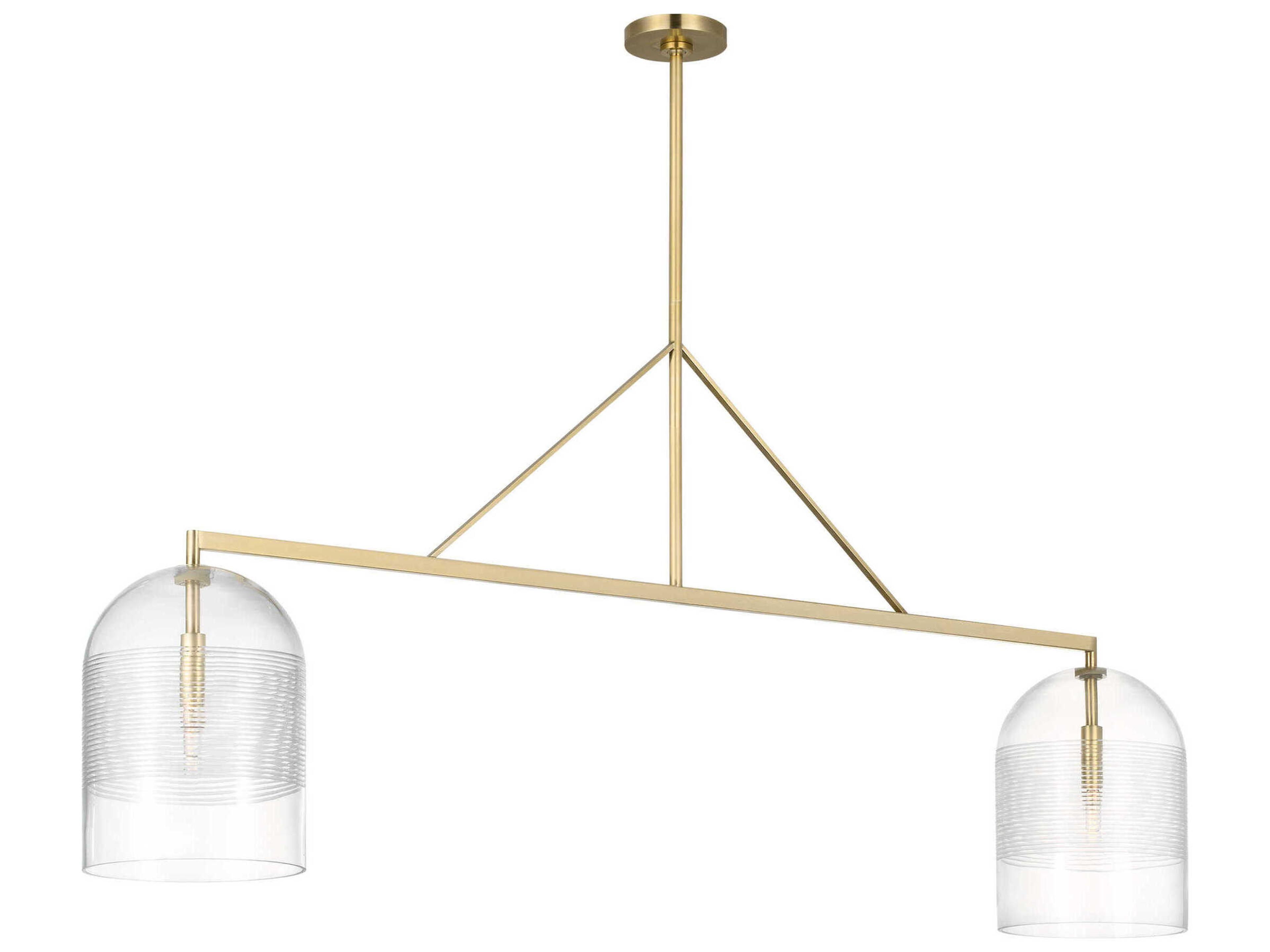 Visual Comfort Modern Leano 2-Light Brass Island Pendant