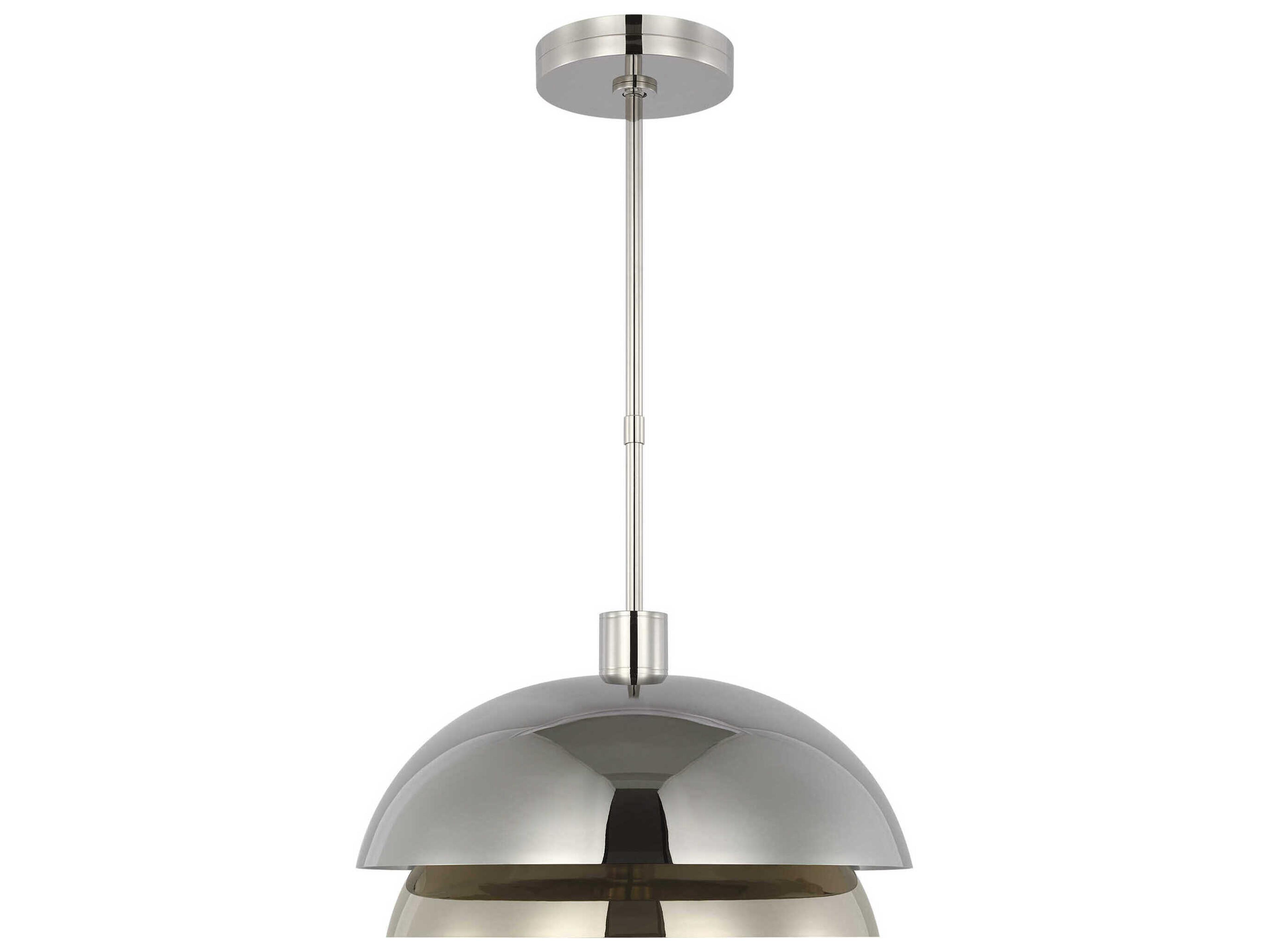 Visual Comfort Modern Shanti 1-Light Polished Nickel Dome Pendant