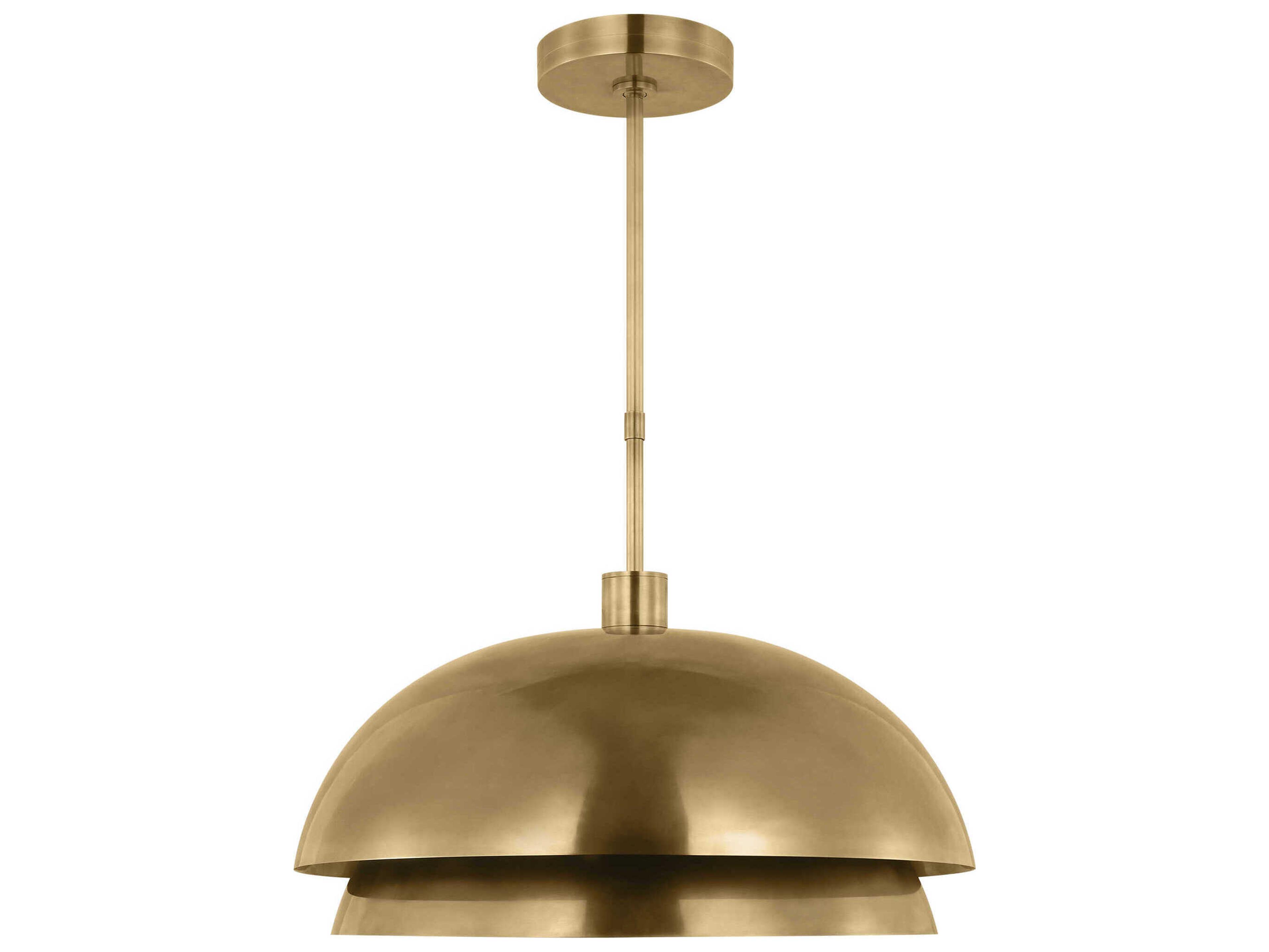 Visual Comfort Modern Shanti 1-Light Natural Brass Dome Pendant