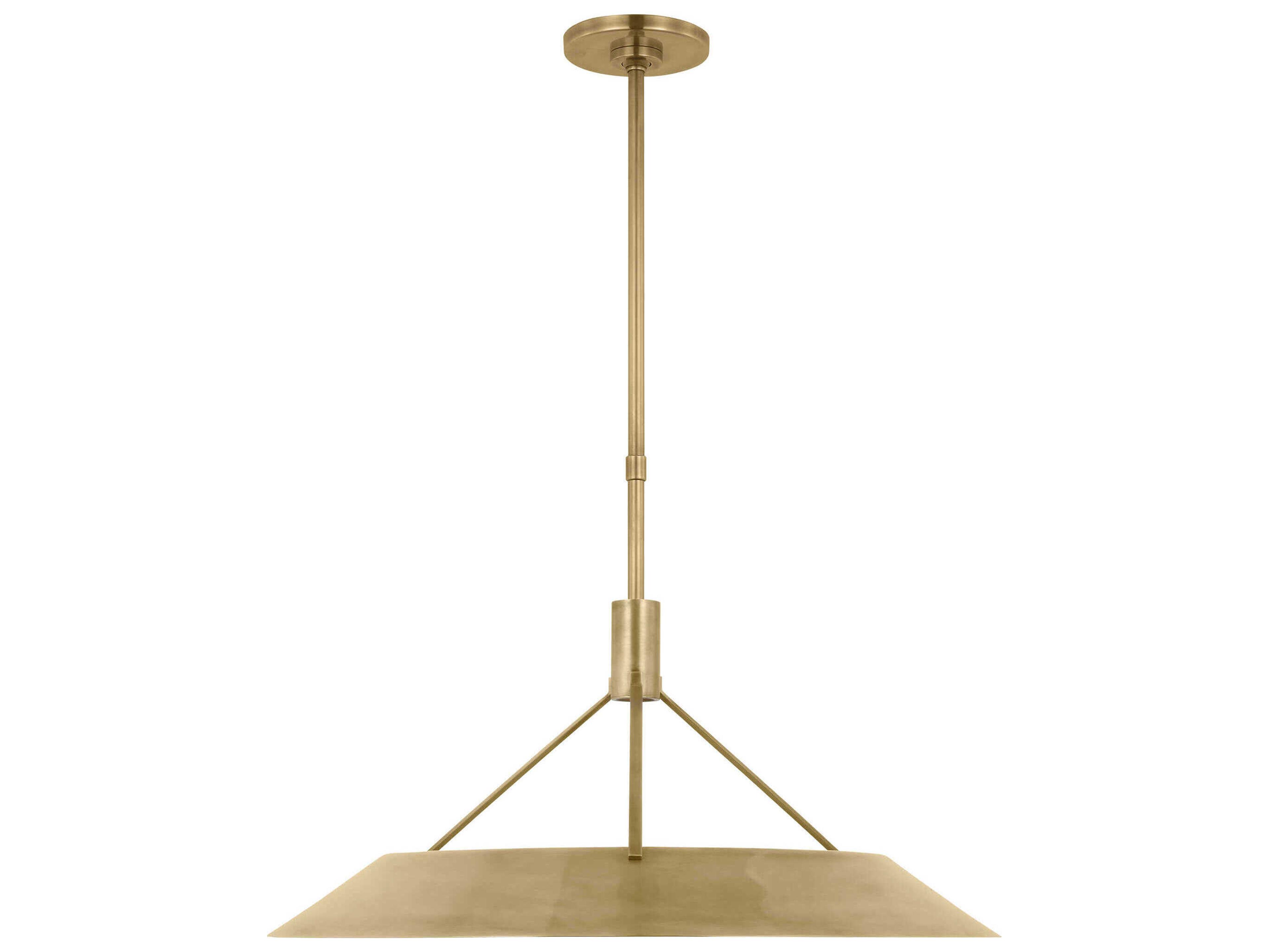 Visual Comfort Modern Sospeso 1-Light Natural Brass Pendant