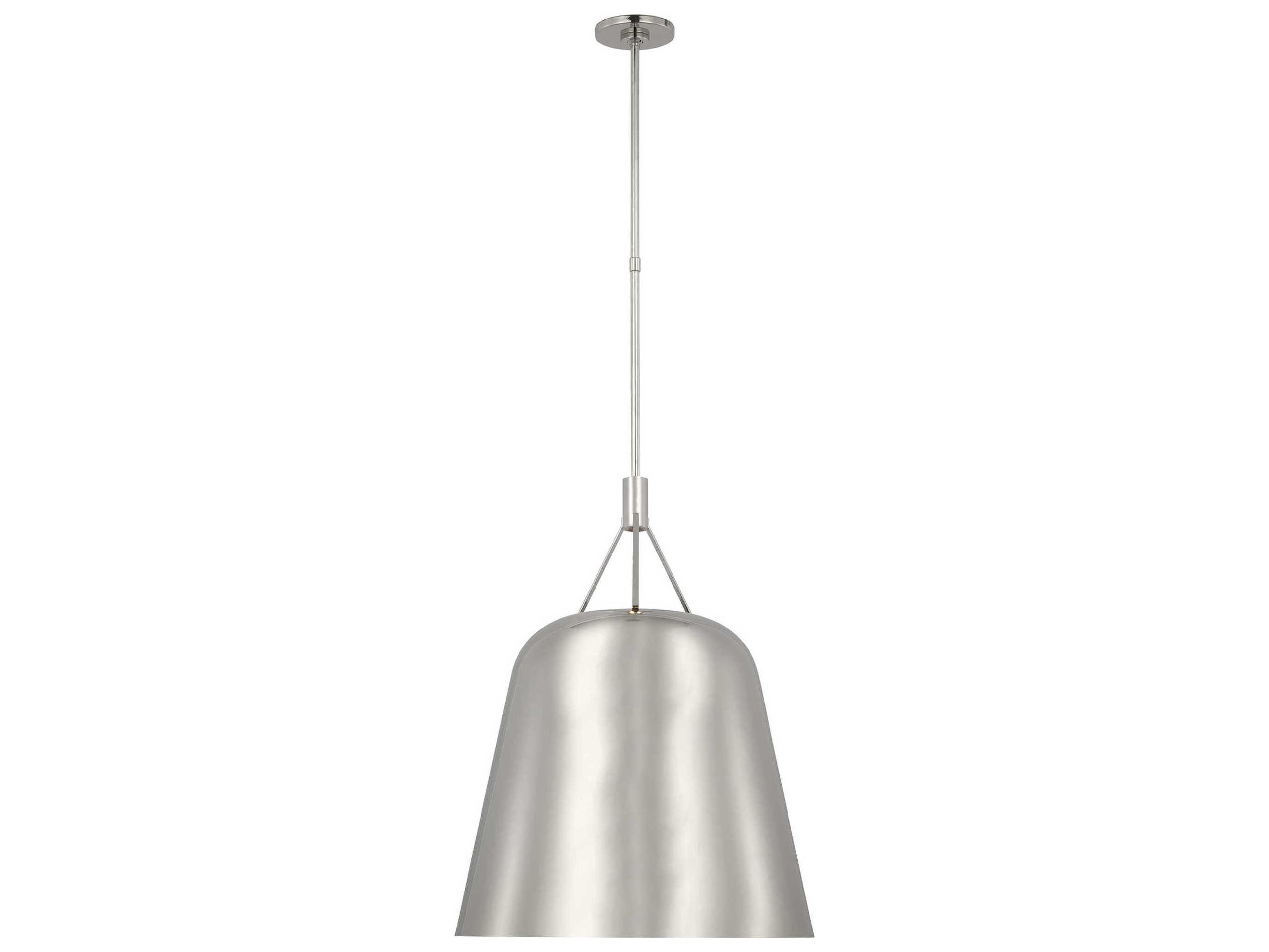 Visual Comfort Modern Sospeso 1-Light Polished Nickel Pendant