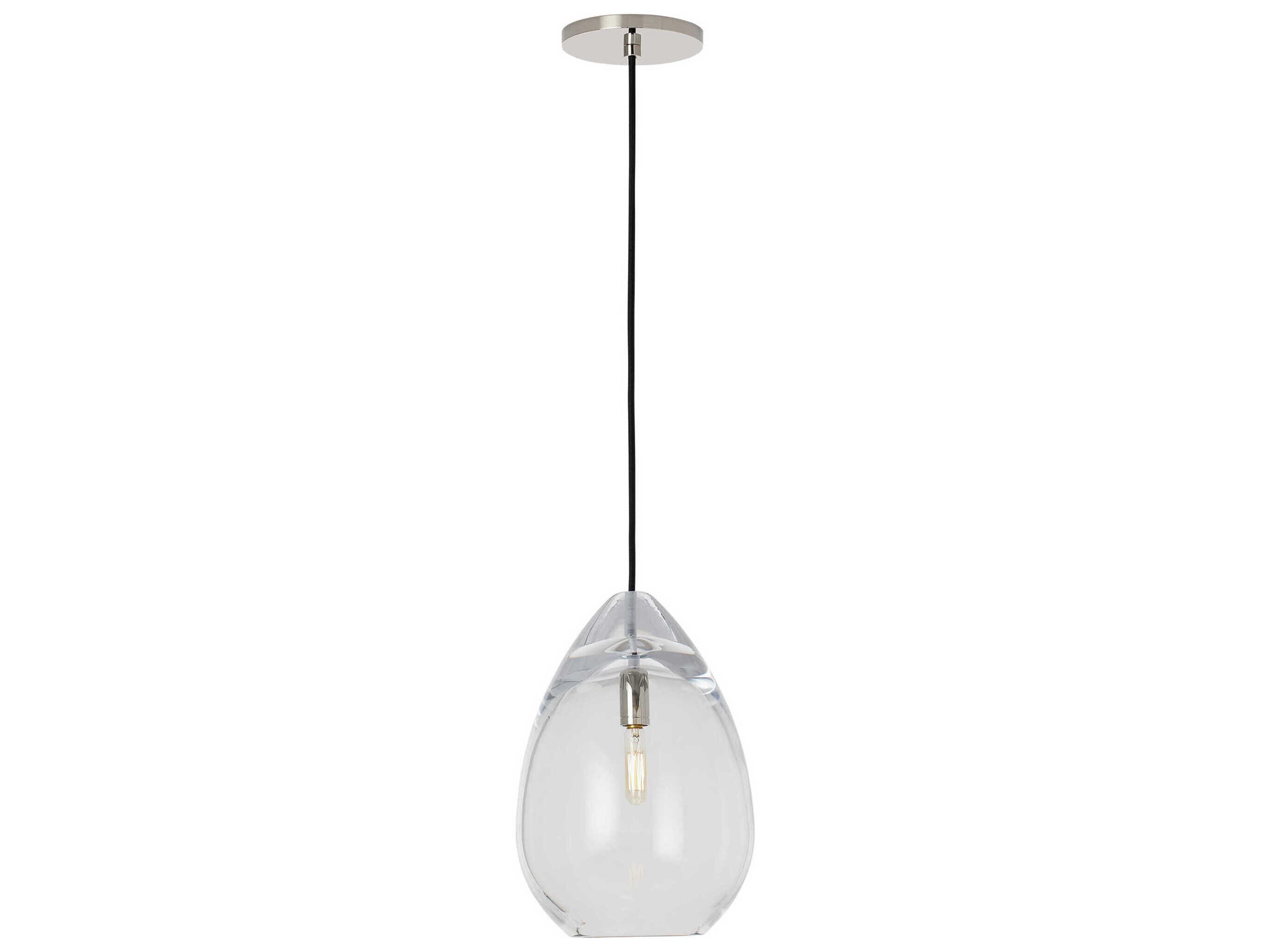 Visual Comfort Modern Alina 1-Light Polished Nickel Mini Pendant