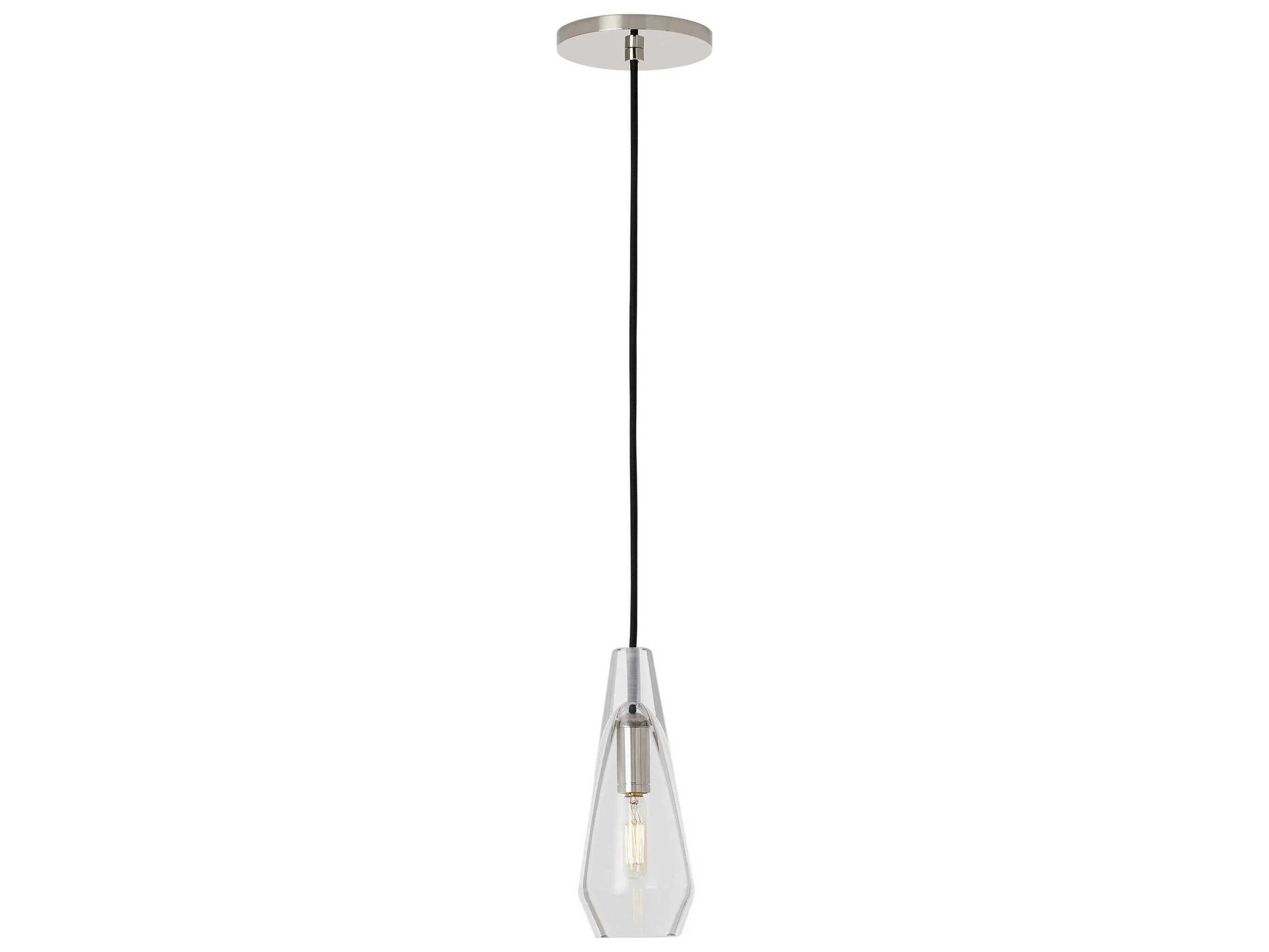 Visual Comfort Modern Lustra 1-Light Polished Nickel Mini Pendant
