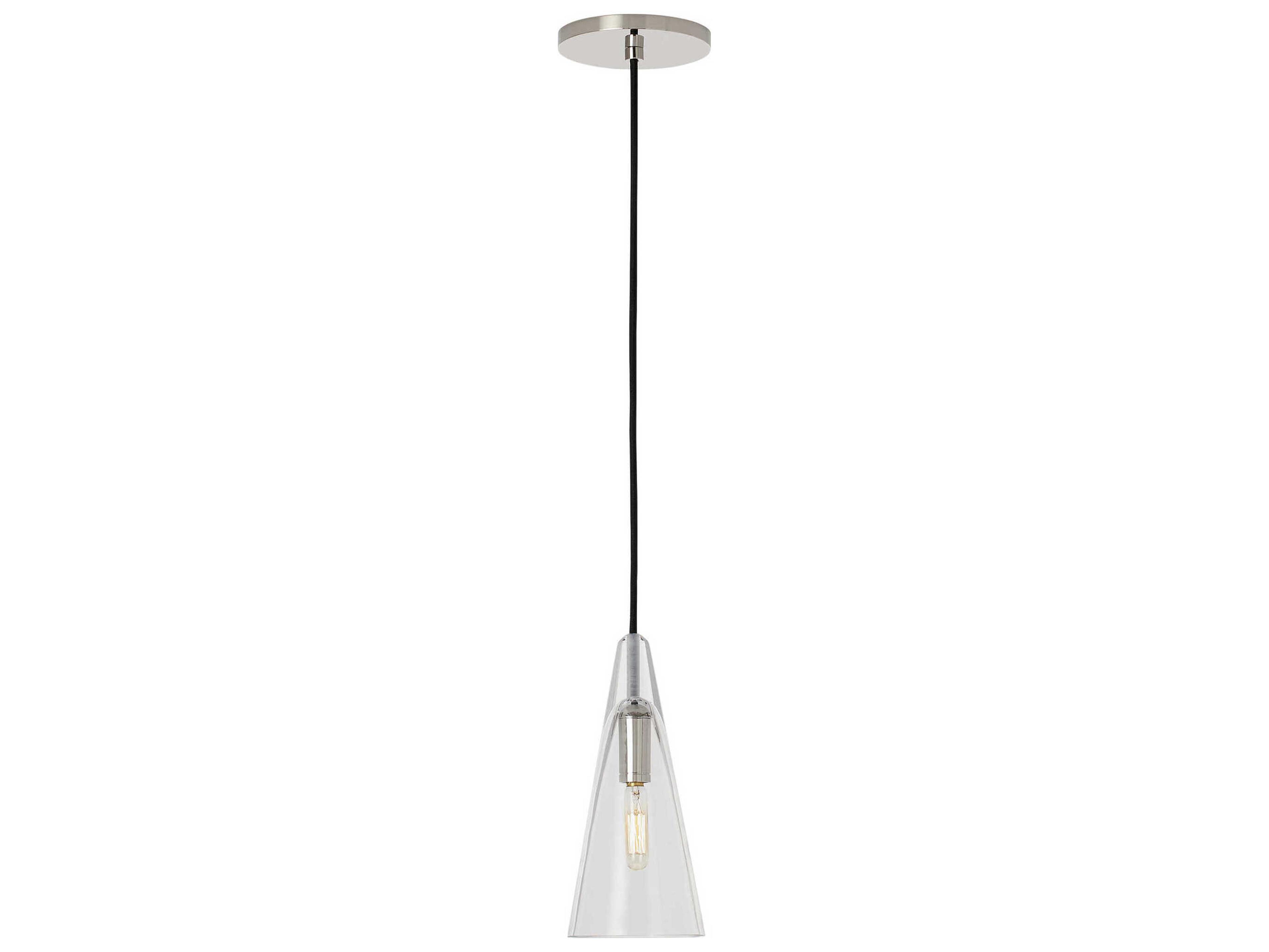 Visual Comfort Modern Selina 1-Light Polished Nickel Mini Pendant