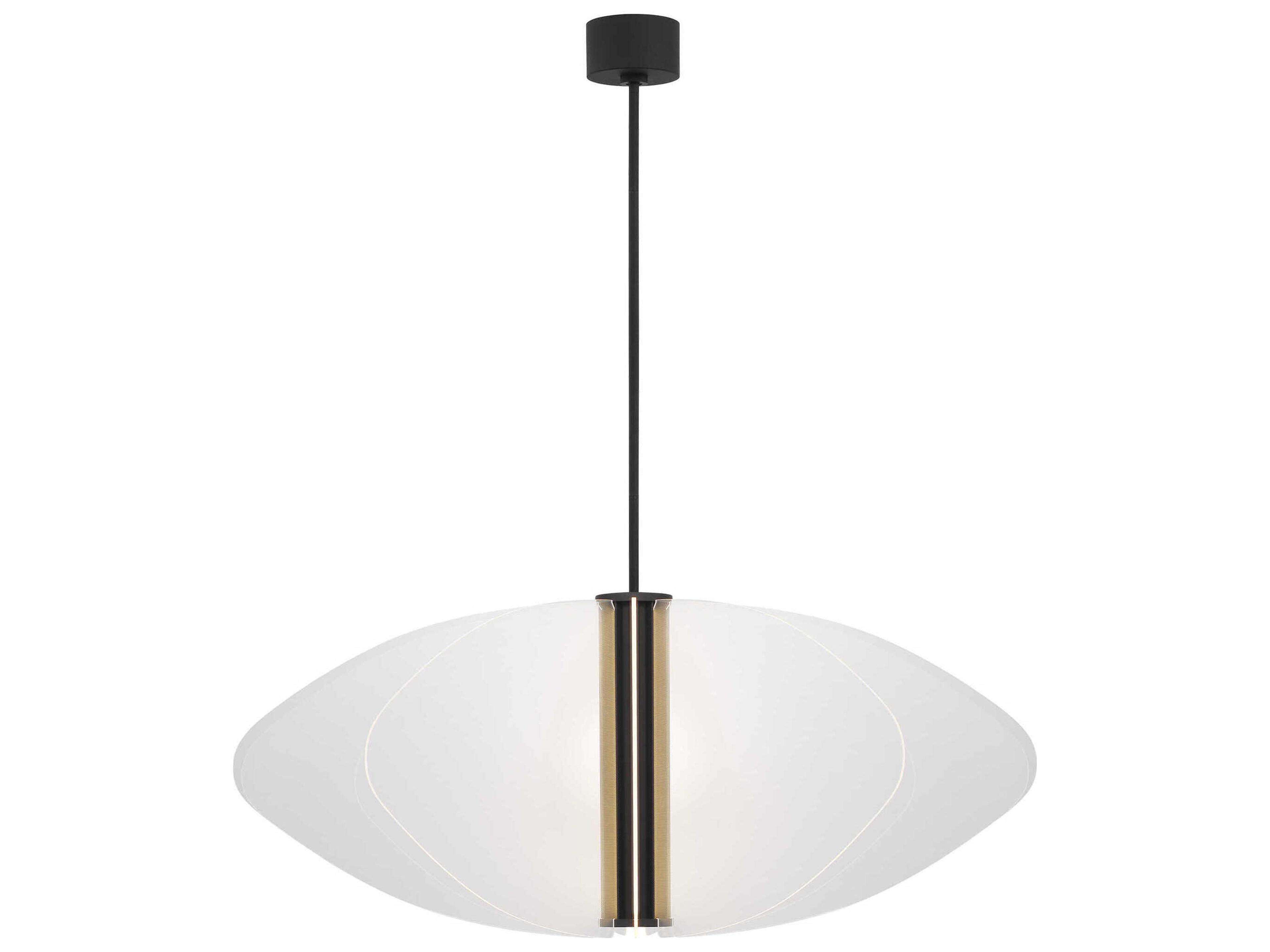 Visual Comfort Modern Nyra 1-Light Nightshade Black Pendant