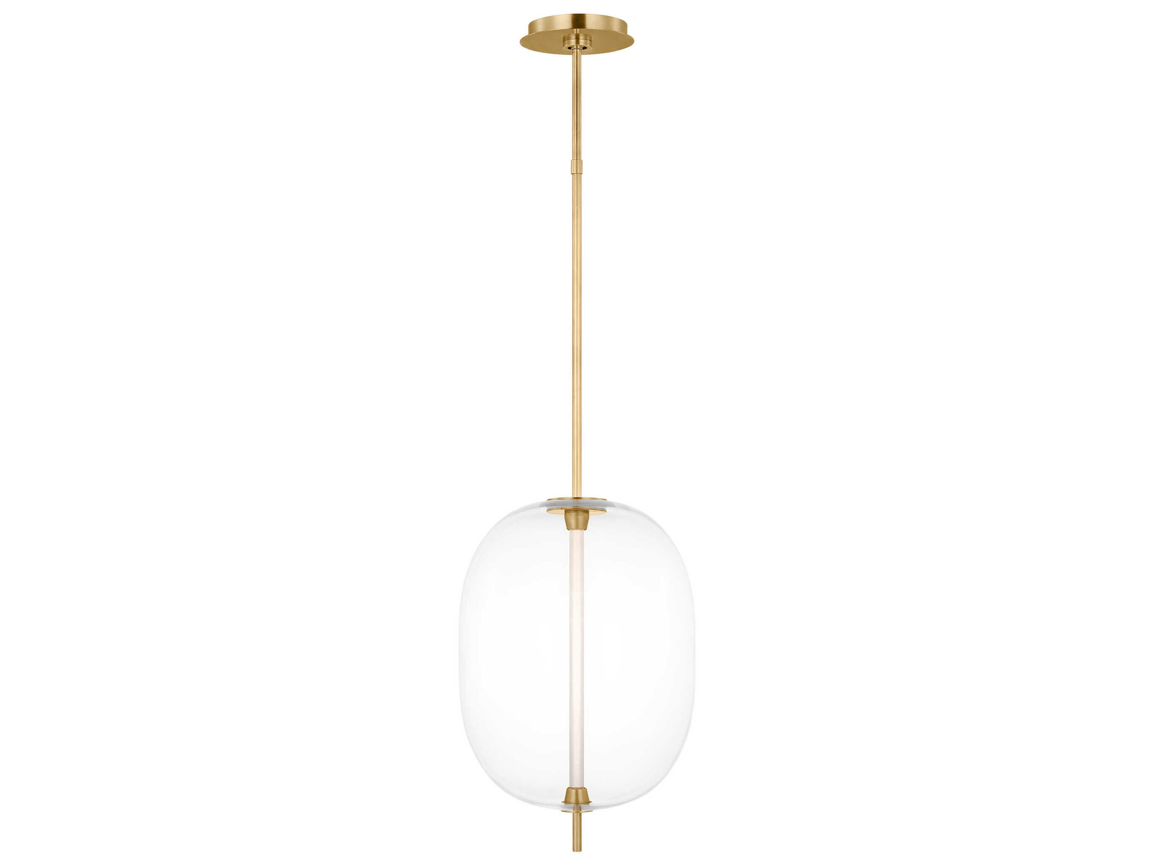 Visual Comfort Modern Heian 1-Light Natural Brass Pendant