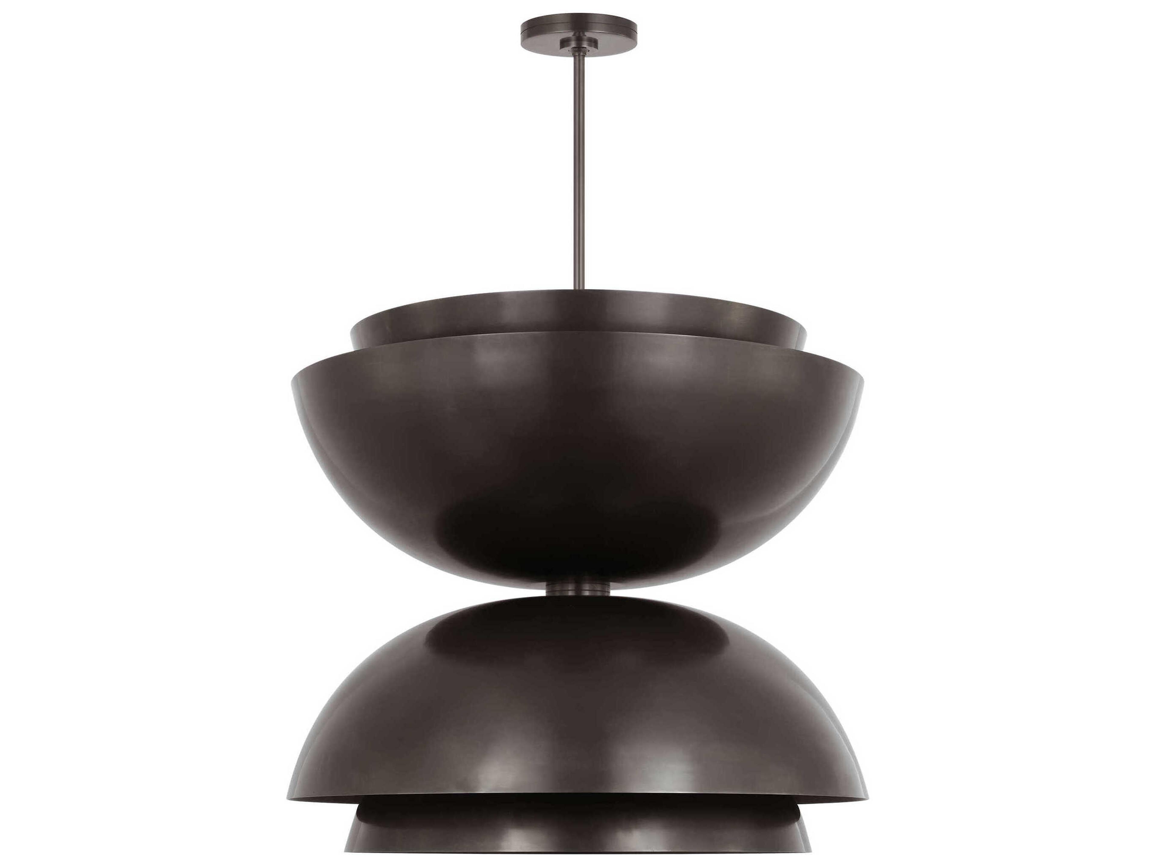 Visual Comfort Modern Shanti 2-Light Dark Bronze Dome Pendant