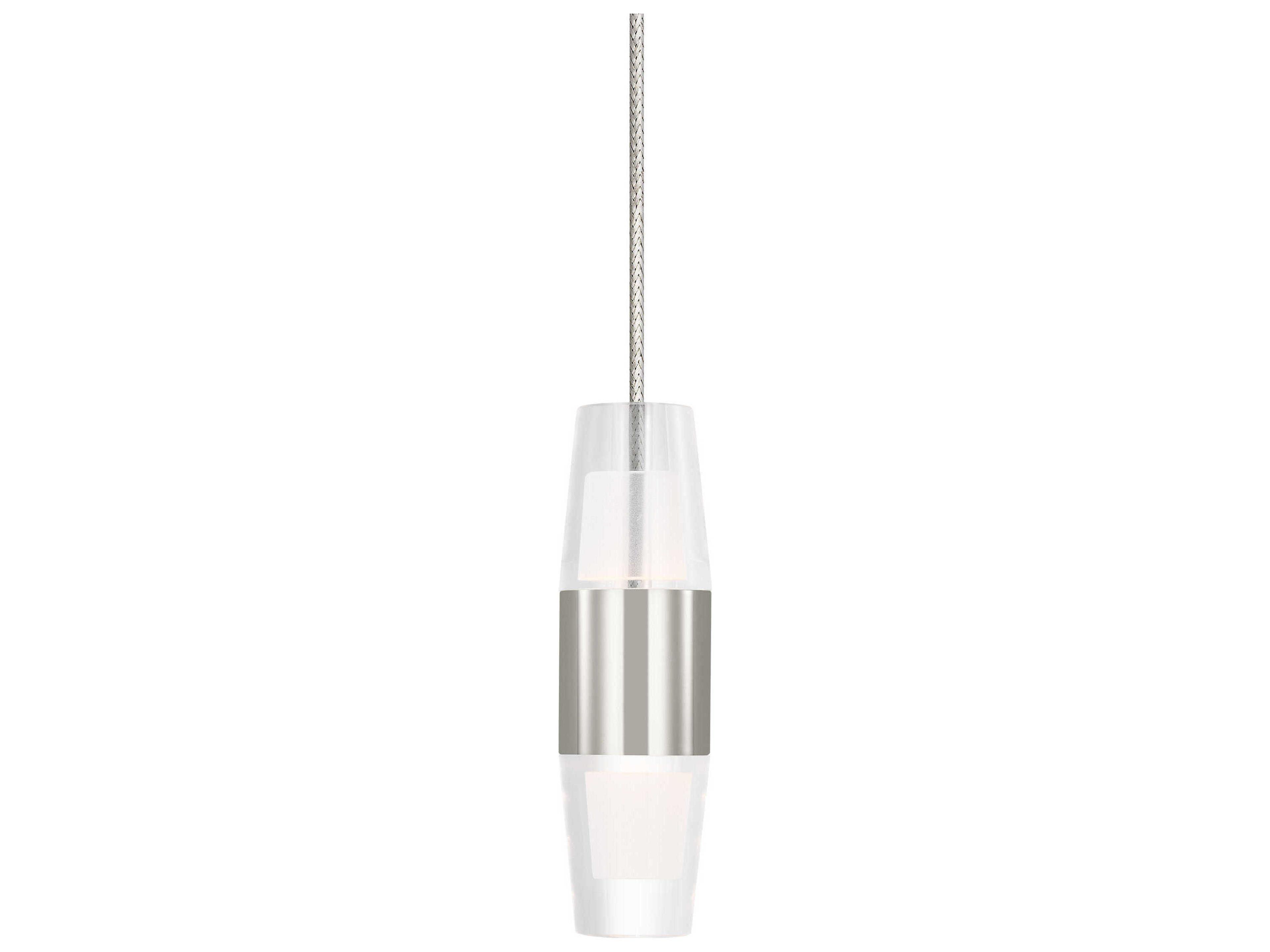 Visual Comfort Modern Lassell 1-Light Polished Nickel Mini Pendant