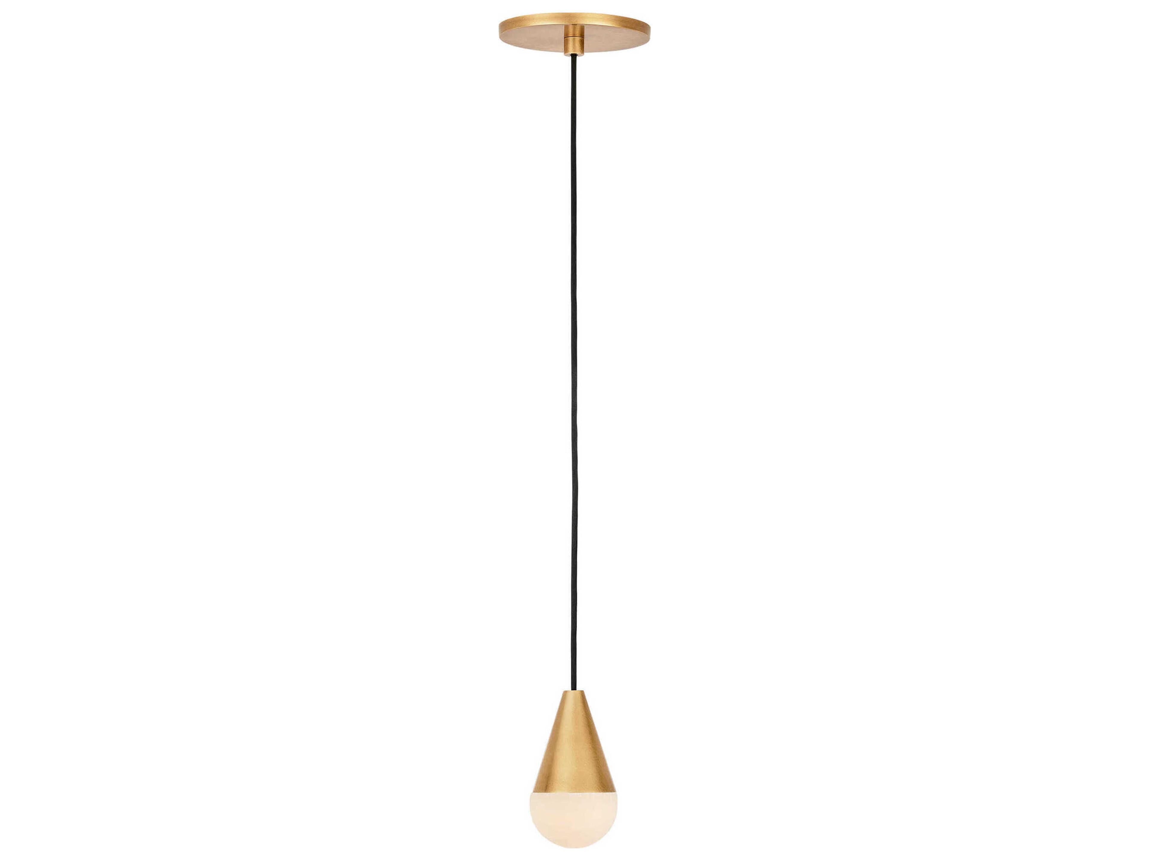 Visual Comfort Modern Cupola 1-Light Hand Rubbed Antique Brass Mini Pendant