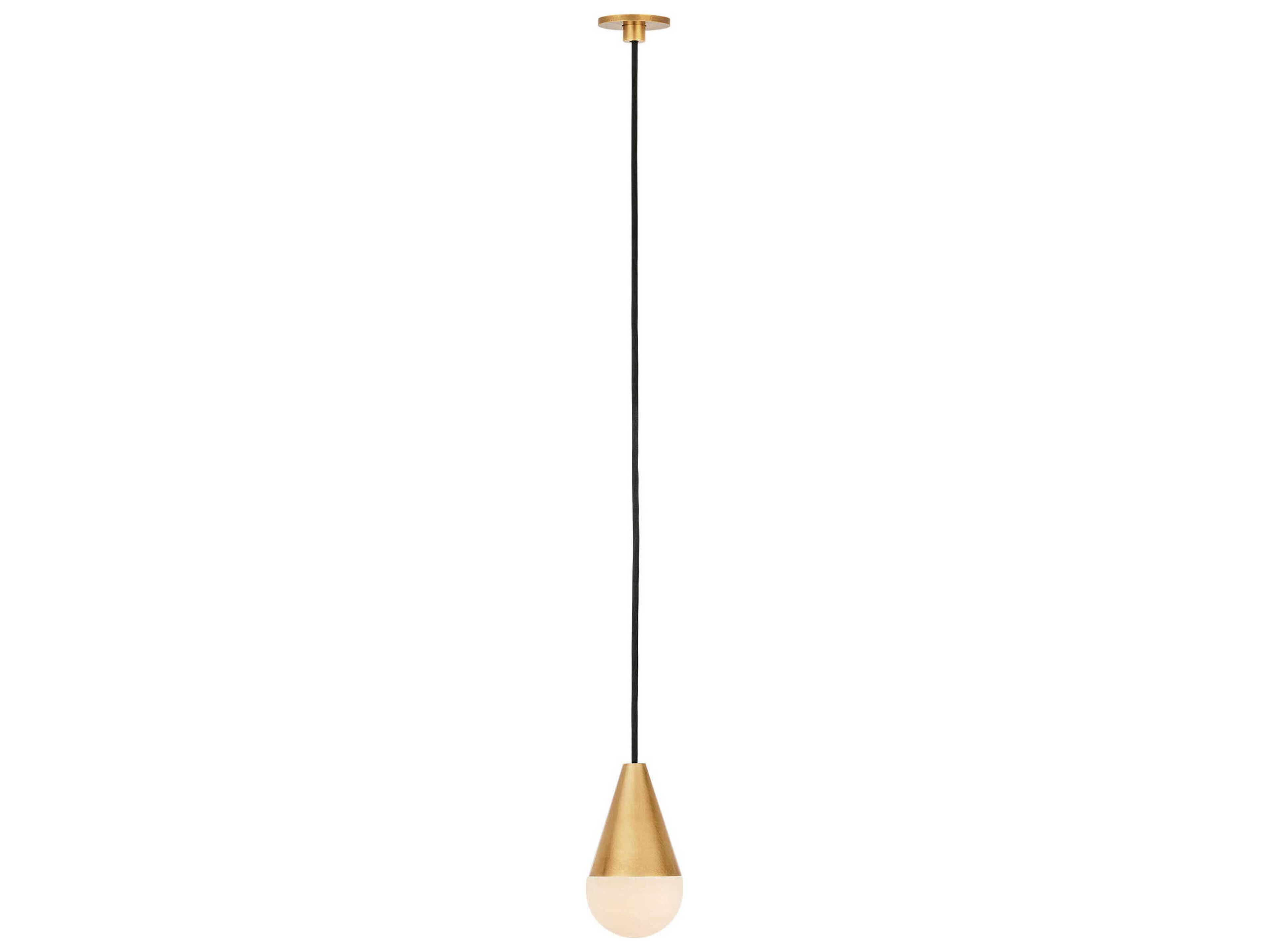 Visual Comfort Modern Cupola 1-Light Hand Rubbed Antique Brass Mini Pendant