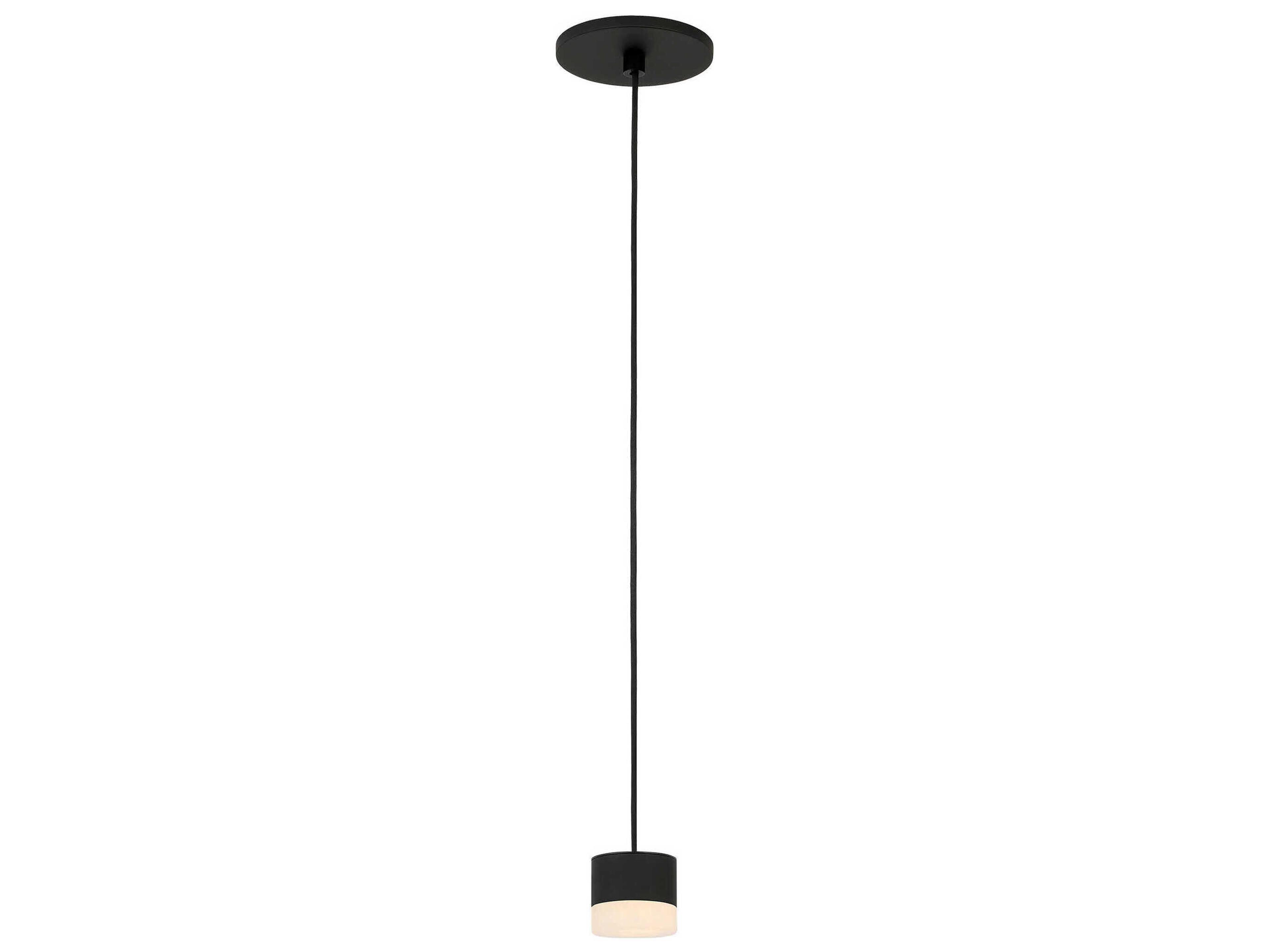 Visual Comfort Modern Gable 1-Light Nightshade Black Mini Pendant