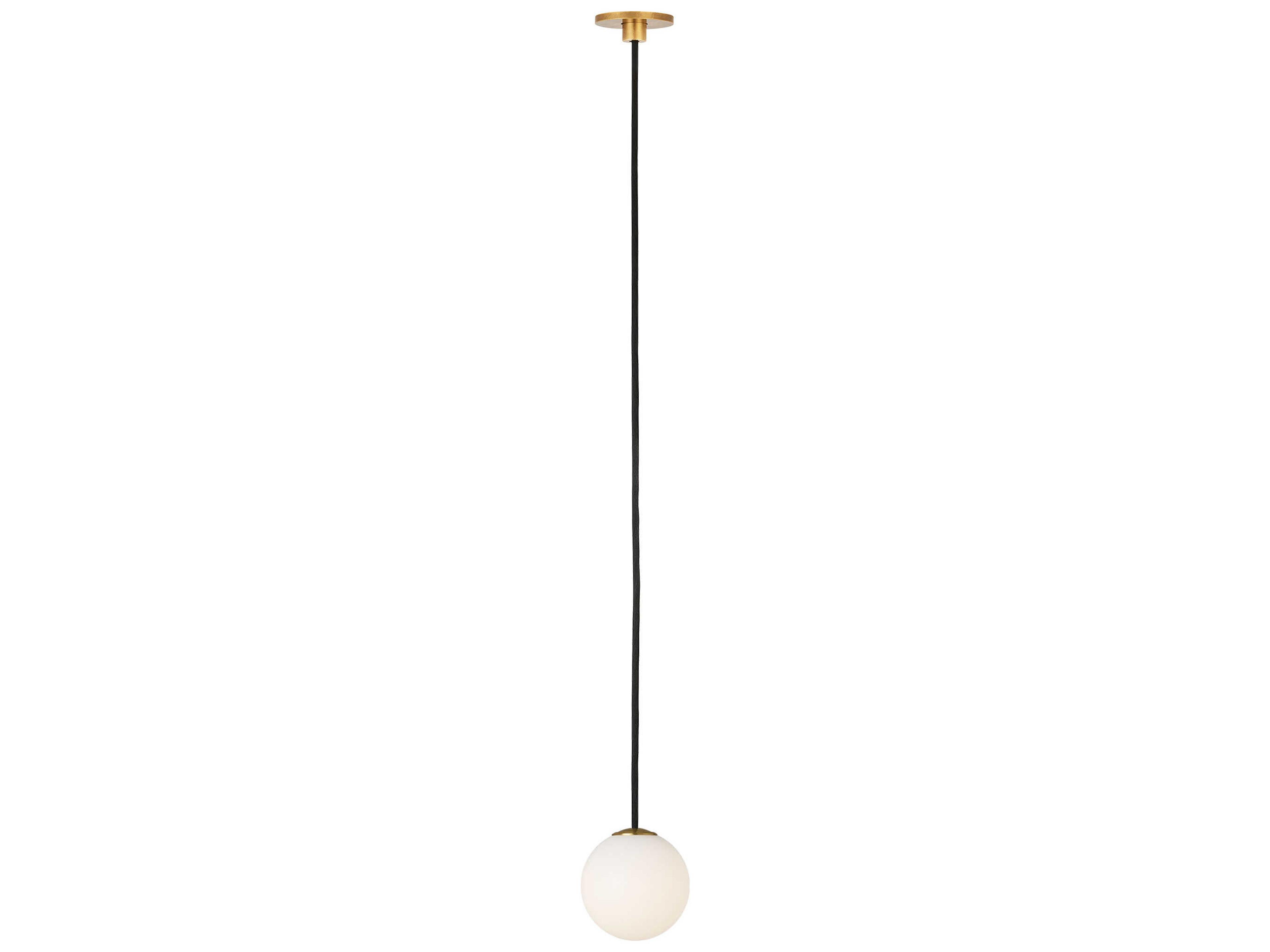 Visual Comfort Modern Orbet 1-Light Hand Rubbed Antique Brass Globe Mini Pendant