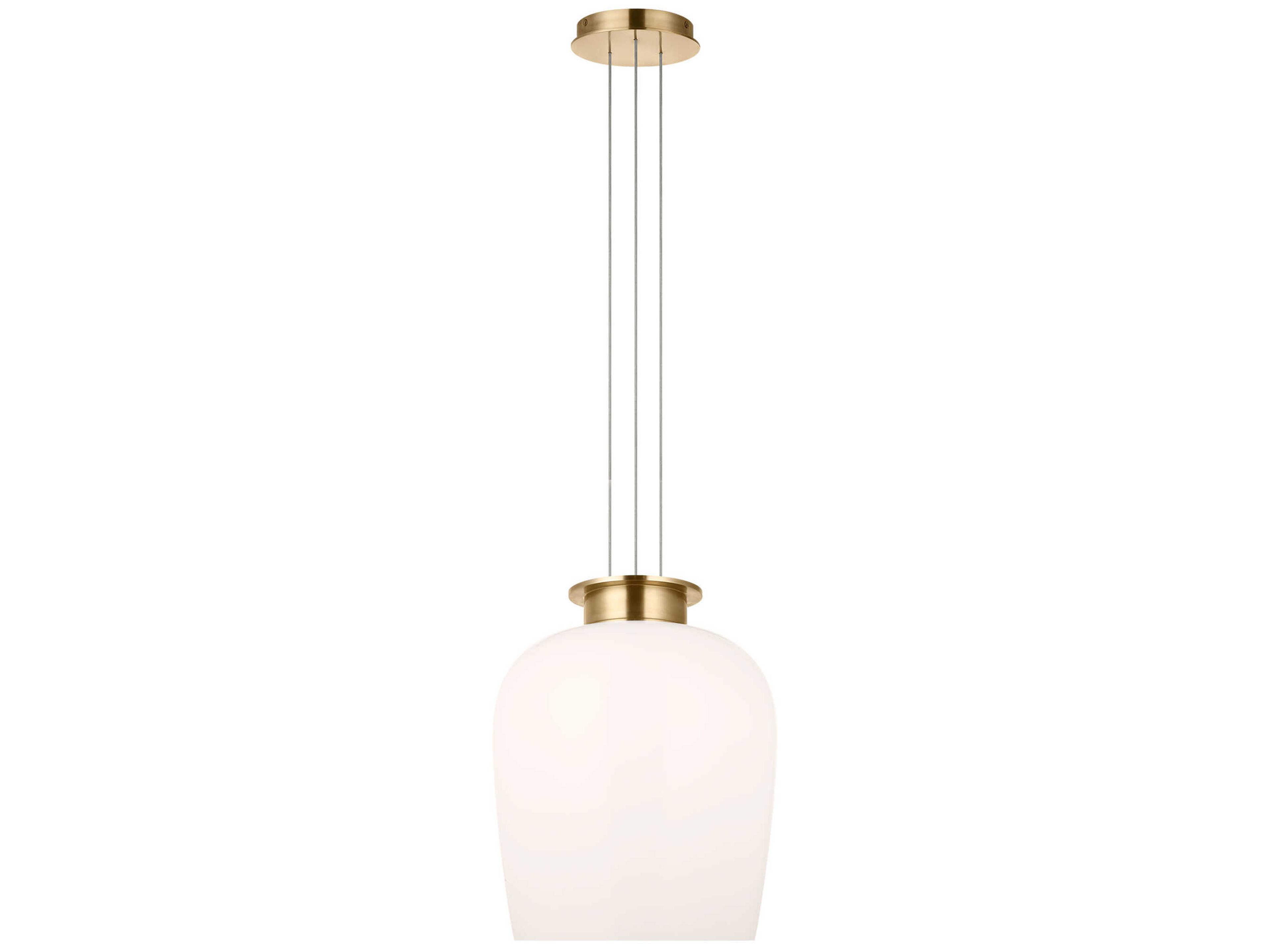 Visual Comfort Modern Vetro 1-Light Hand Rubbed Antique Brass Pendant