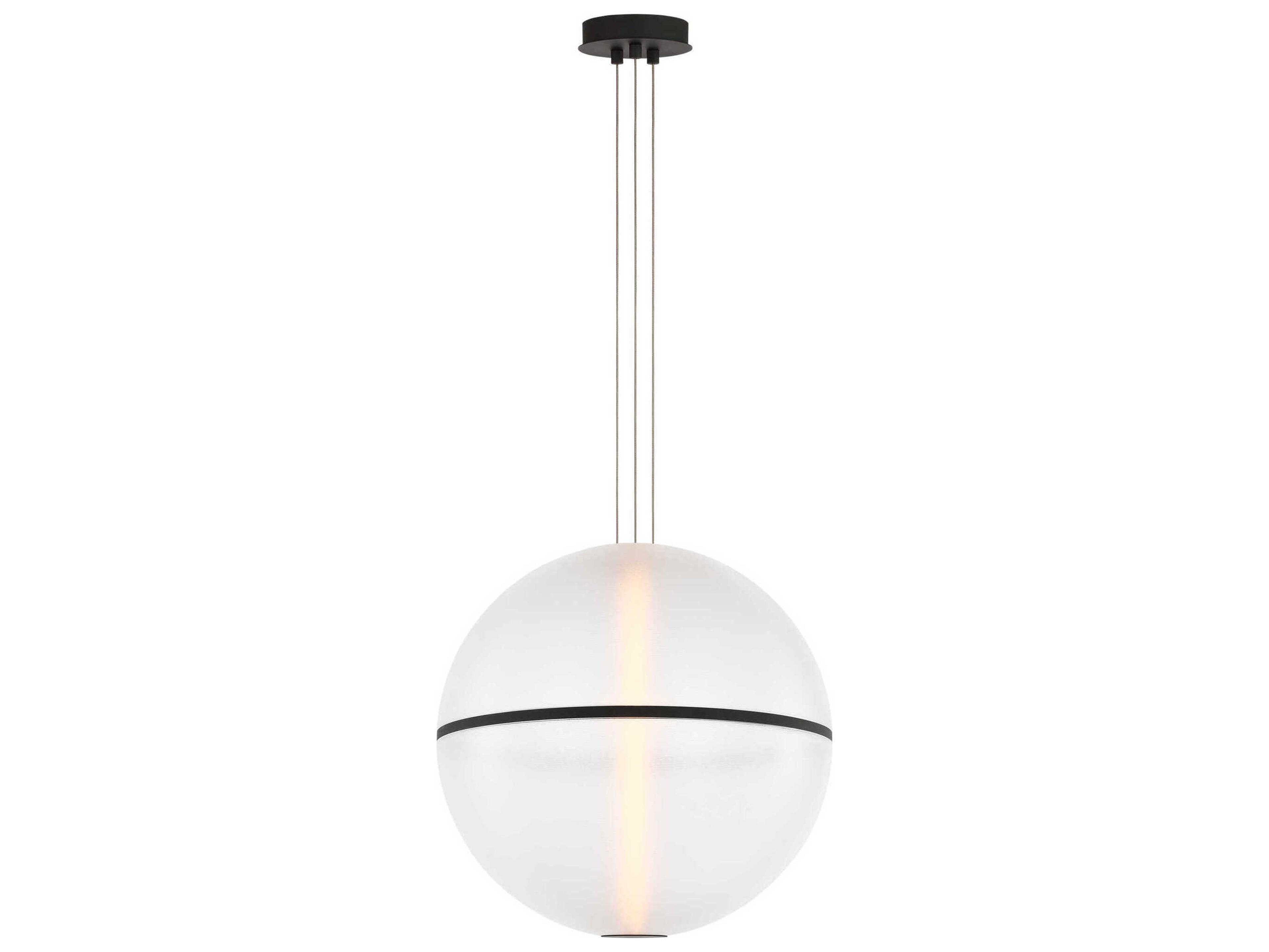 Visual Comfort Modern Bicono 1-Light Nightshade Black Globe Pendant