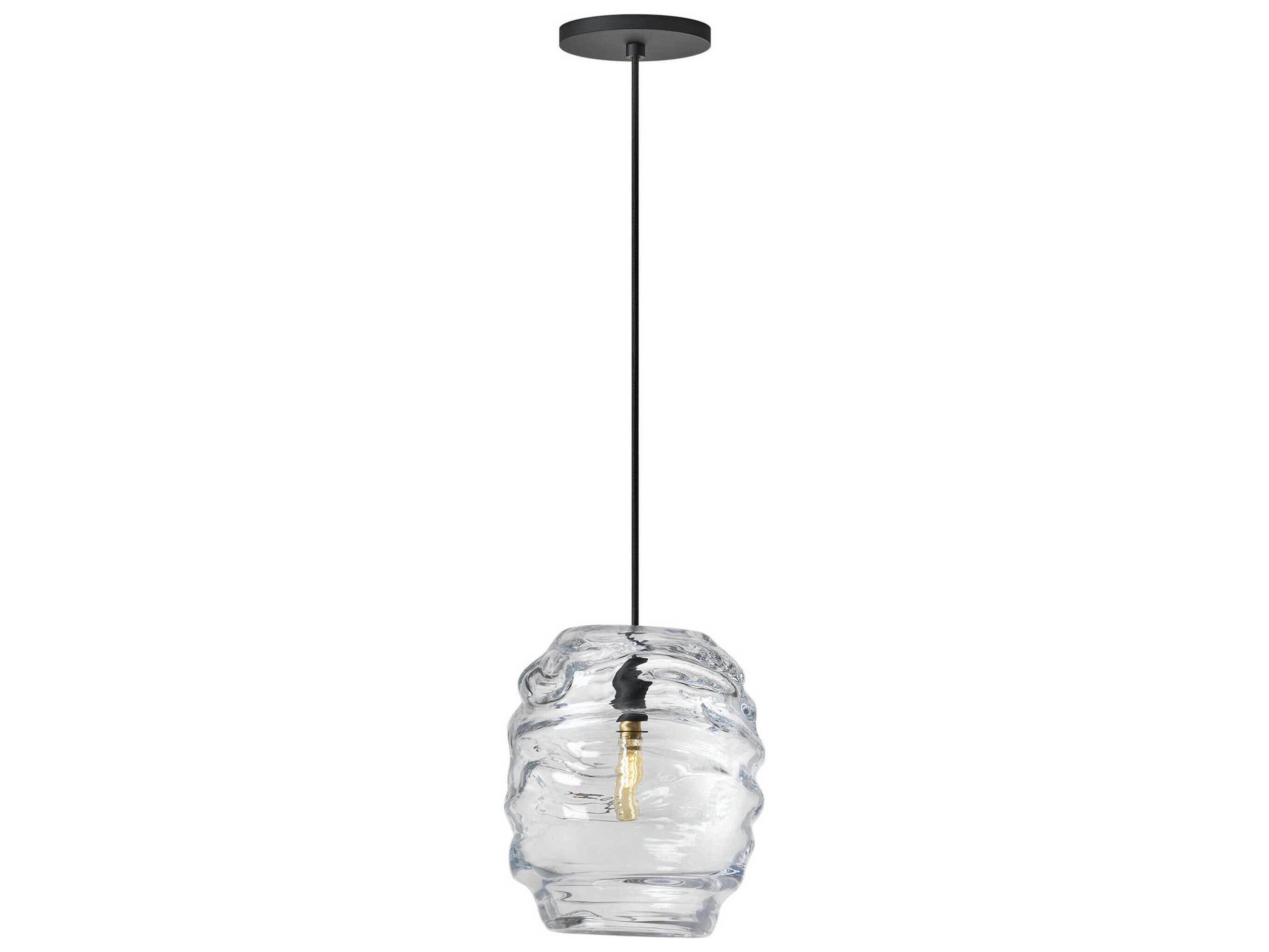 Visual Comfort Modern Audra 1-Light Nightshade Black Mini Pendant