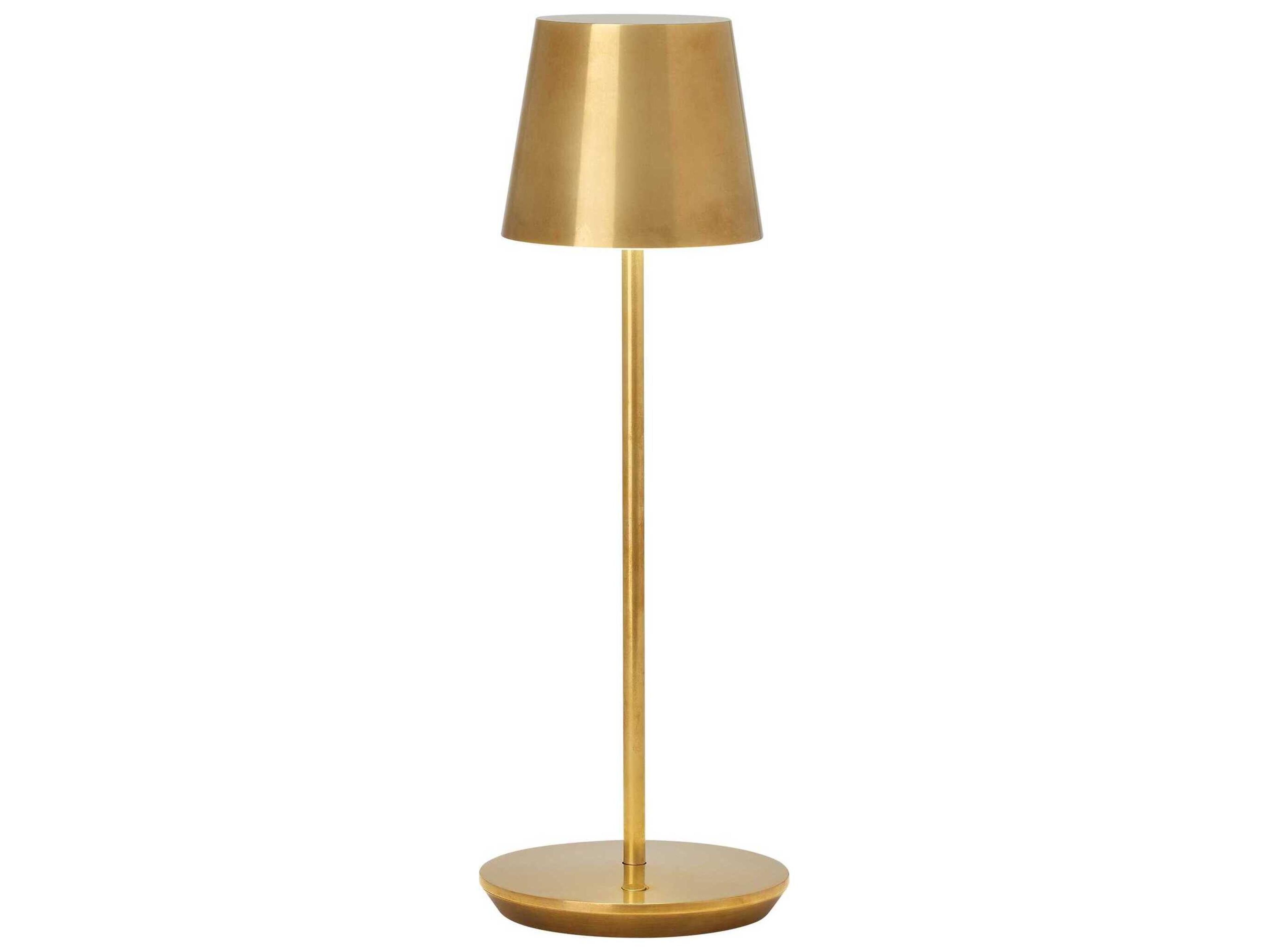 Visual Comfort Modern Nevis Natural Brass Table Lamp
