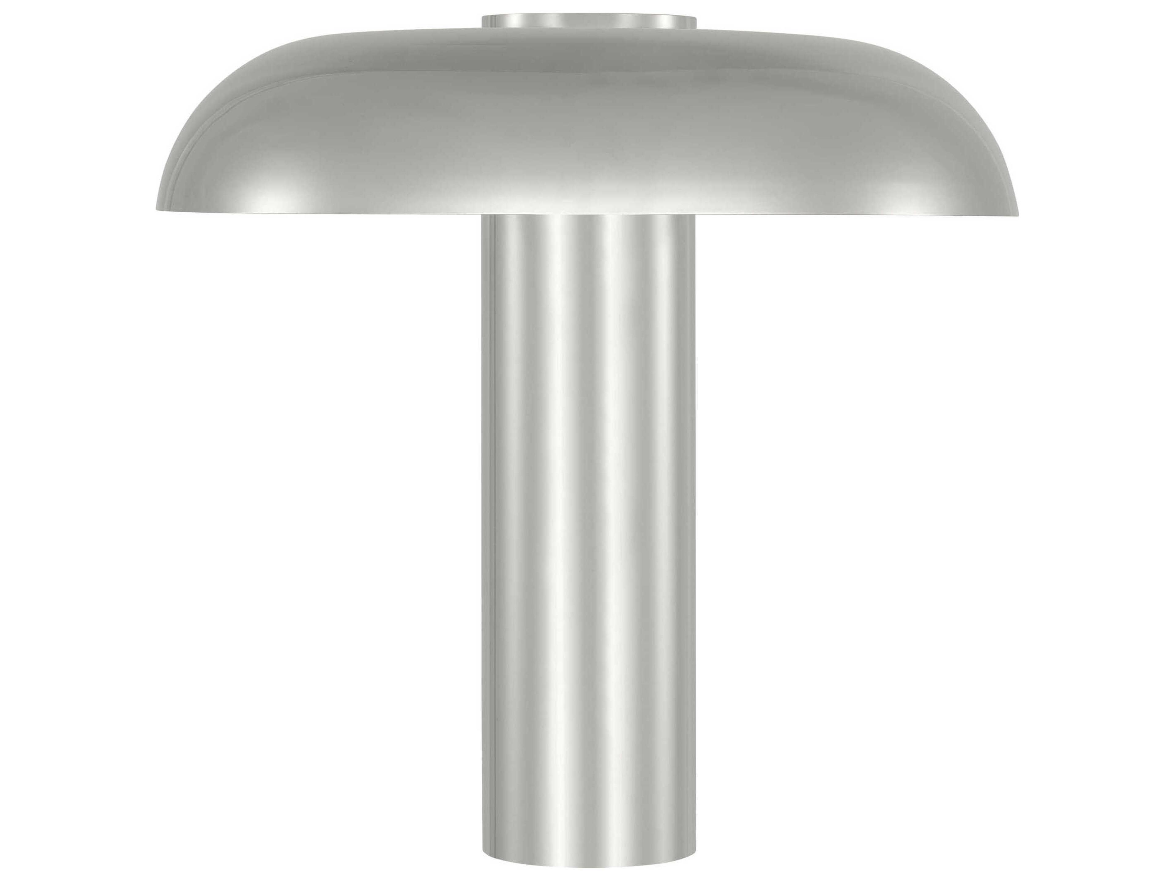 Visual Comfort Modern Louver Polished Nickel Table Lamp