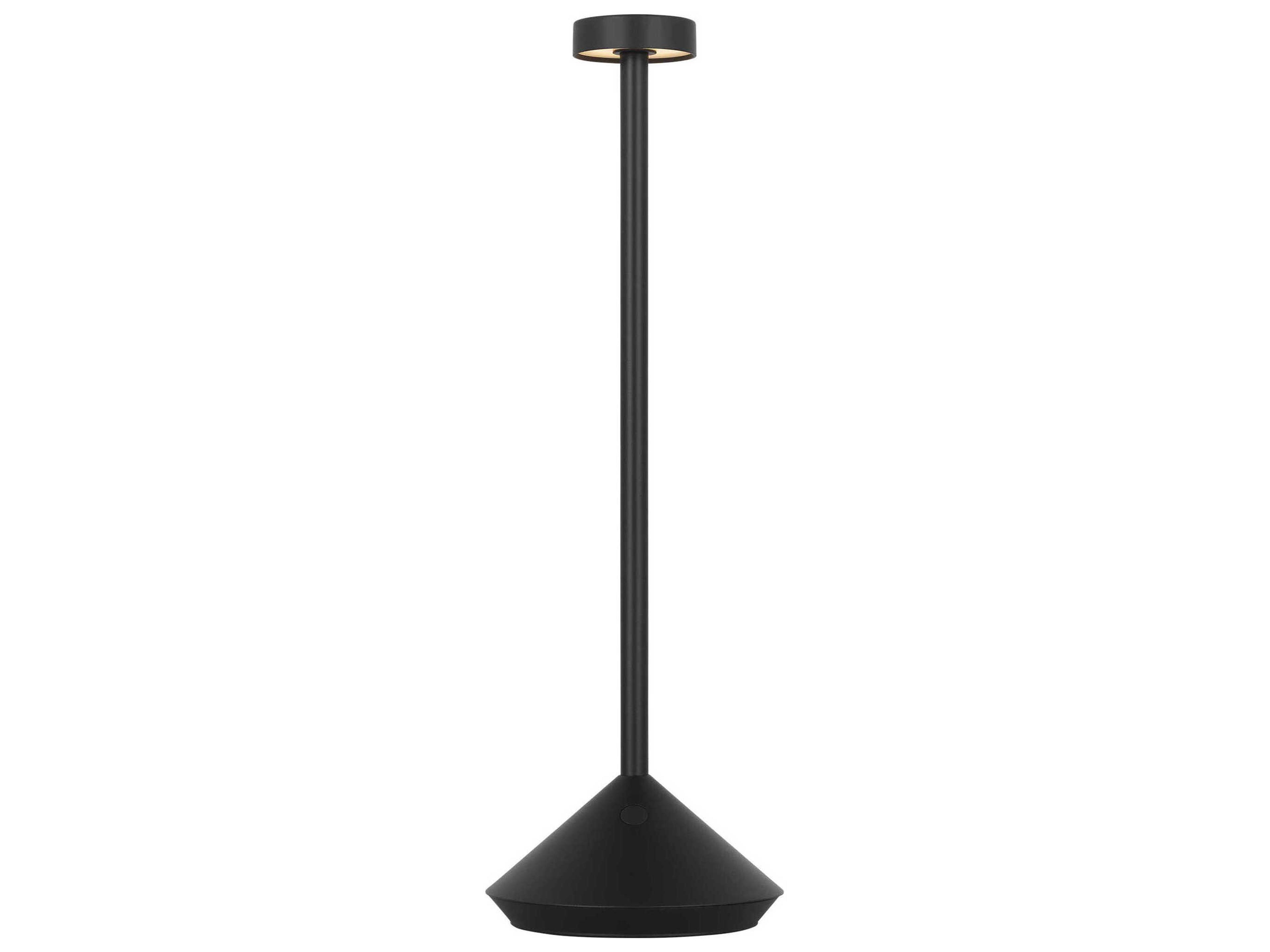 Visual Comfort Modern Moneta Black Table Lamp