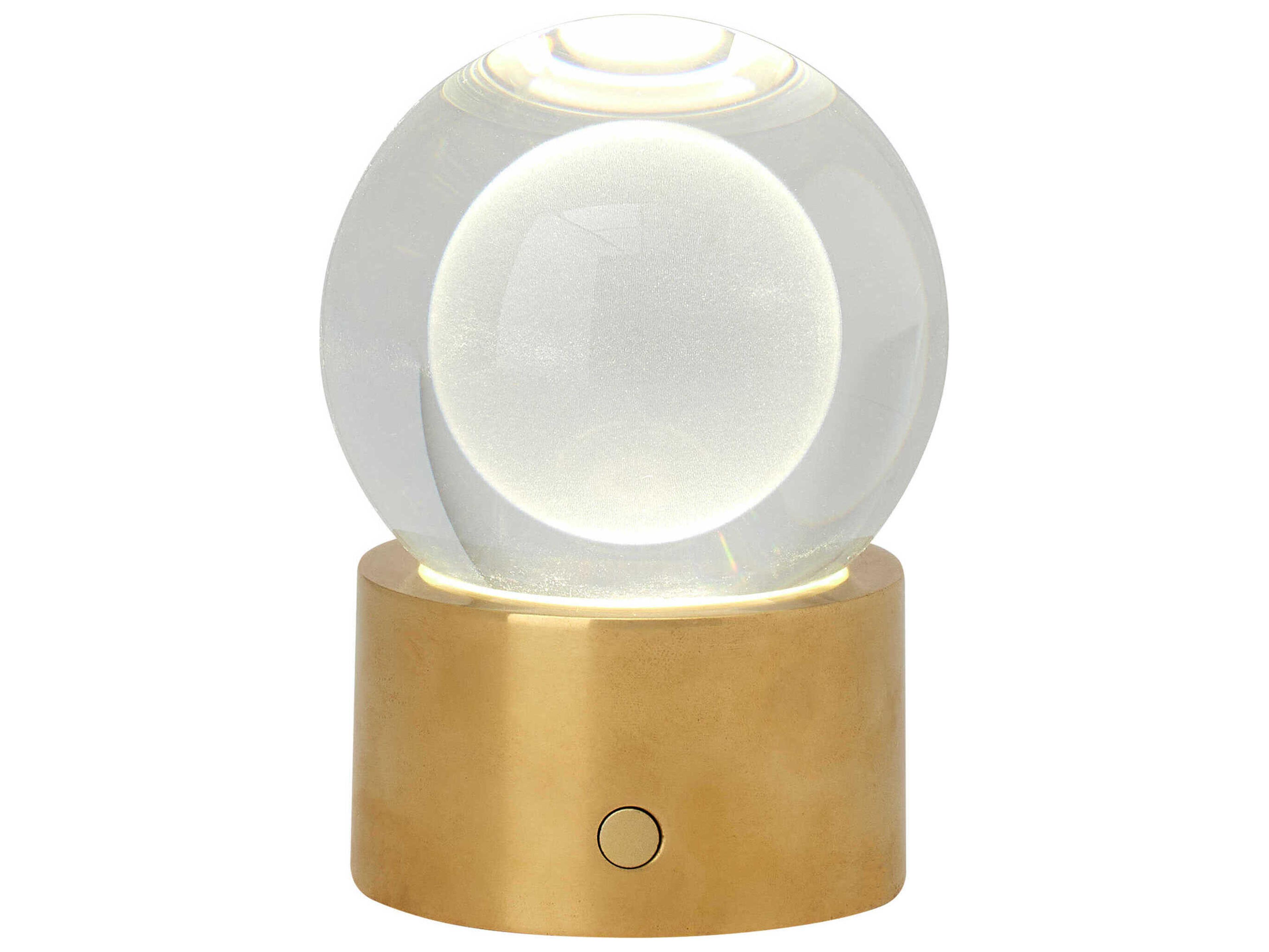 Visual Comfort Modern Mina Natural Brass Table Lamp