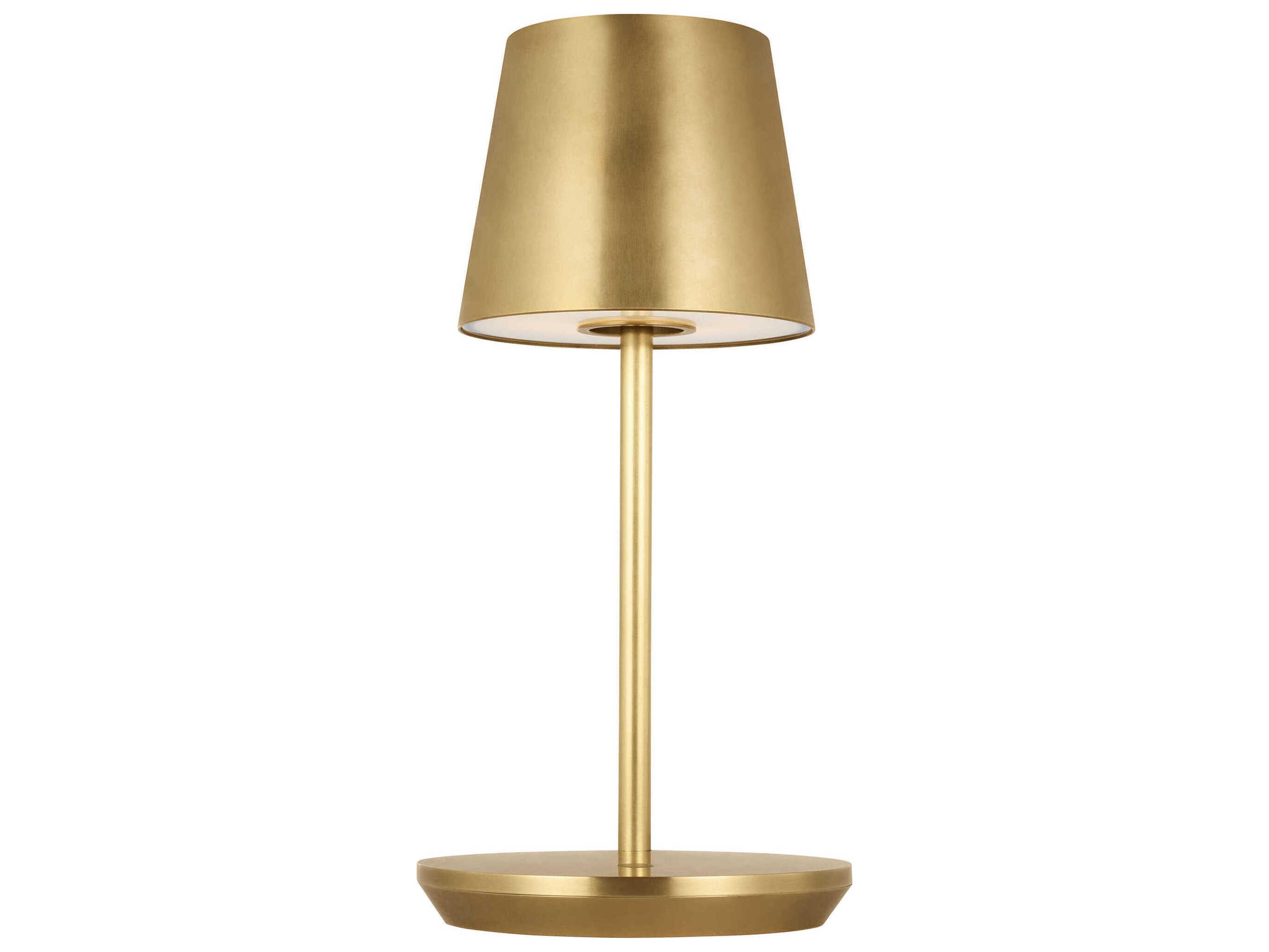 Visual Comfort Modern Nevis Hand Rubbed Antique Brass Table Lamp