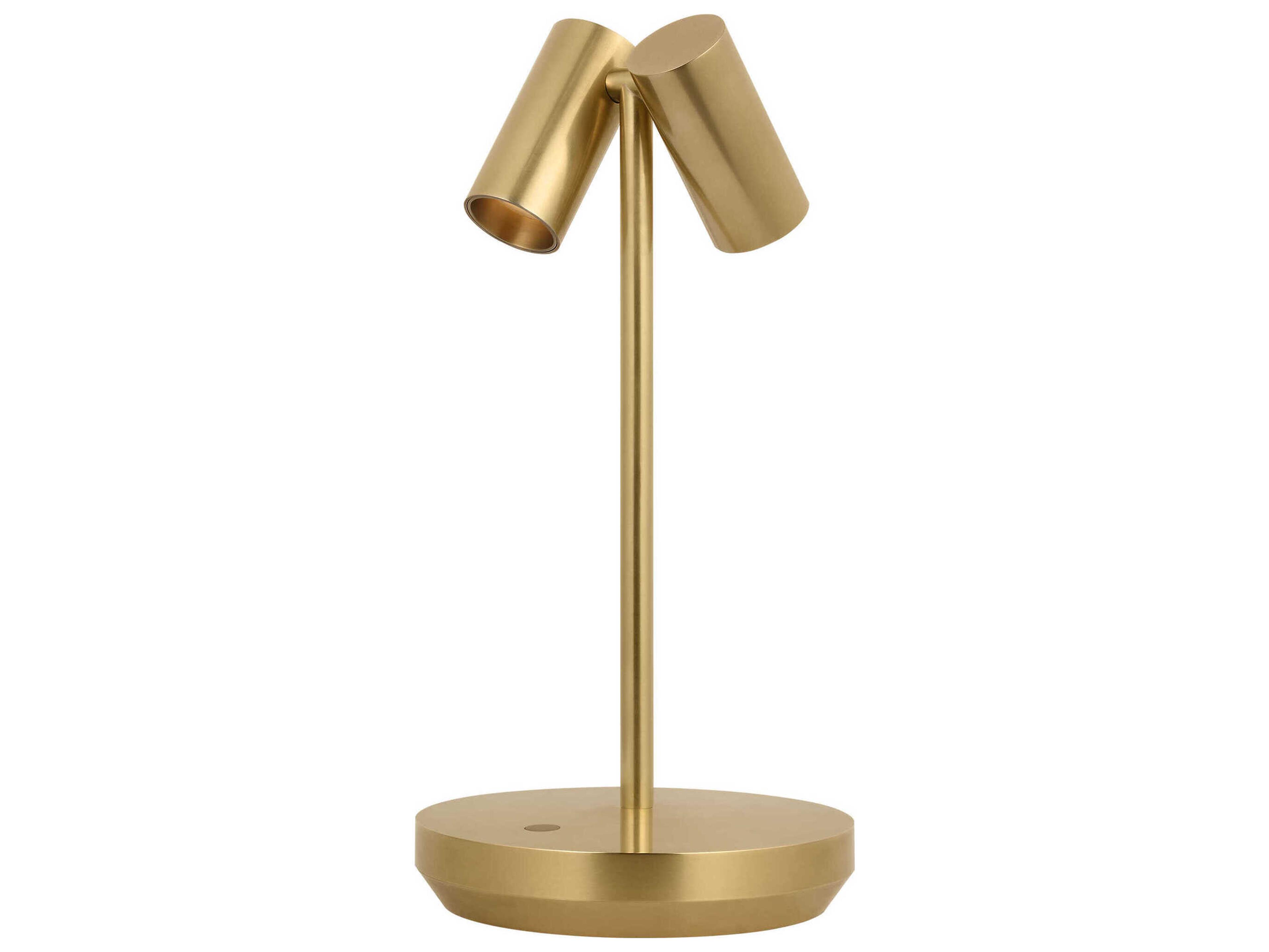 Visual Comfort Modern Doppia Hand Rubbed Antique Brass Table Lamp