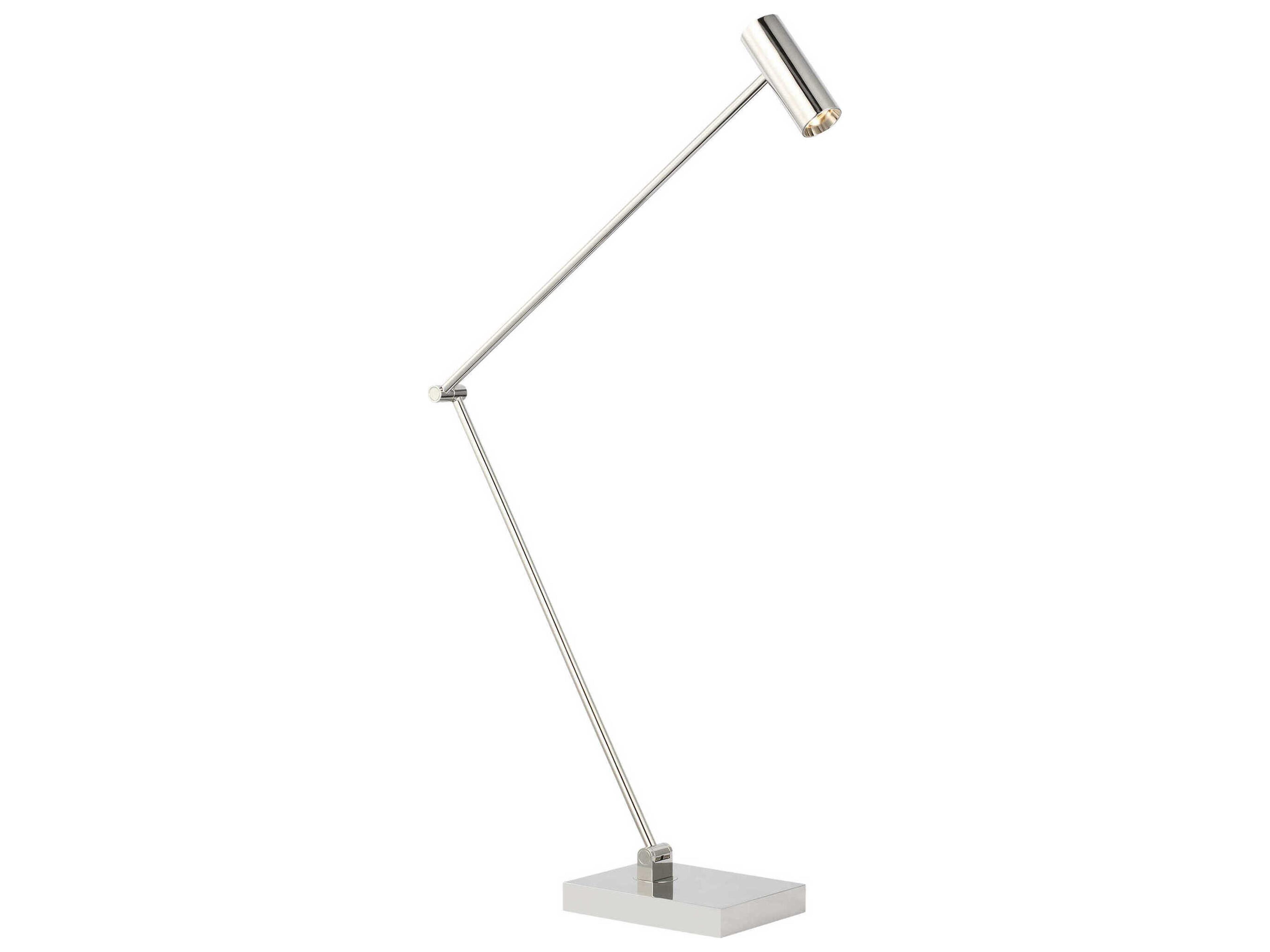 Visual Comfort Modern Ponte Polished Nickel Desk Lamp