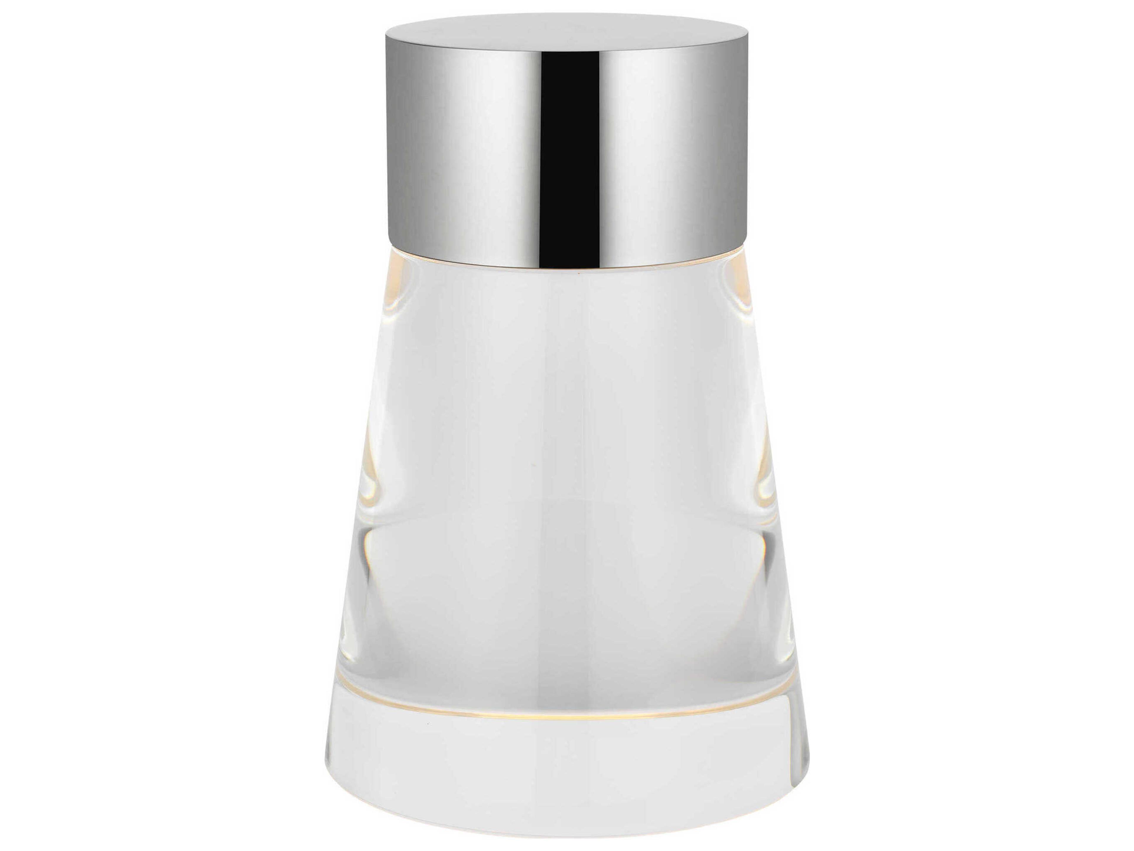 Visual Comfort Modern Caspe Polished Nickel Table Lamp