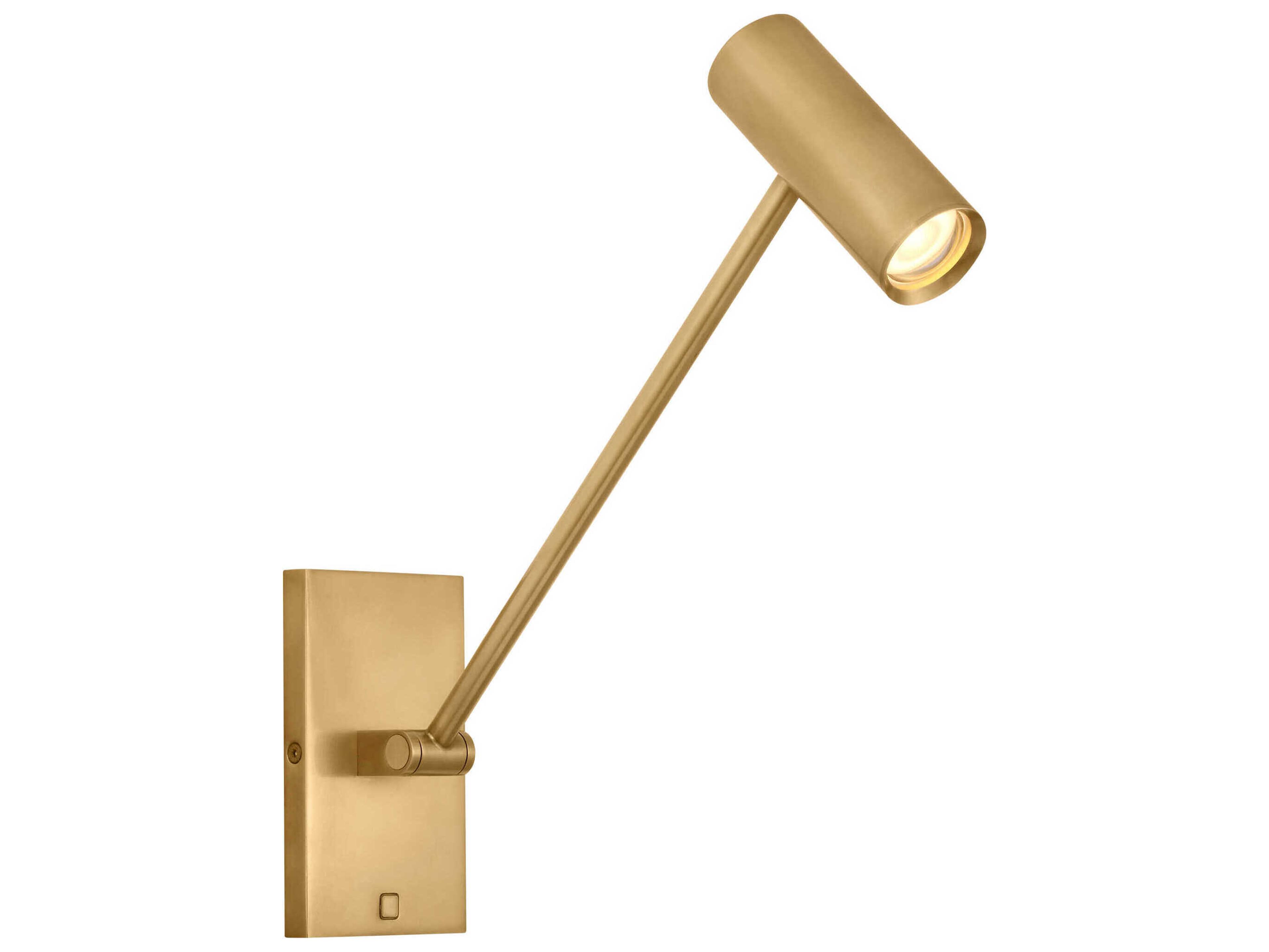 Visual Comfort Modern Ponte 1-Light Hand Rubbed Antique Brass Swing Wall Sconce