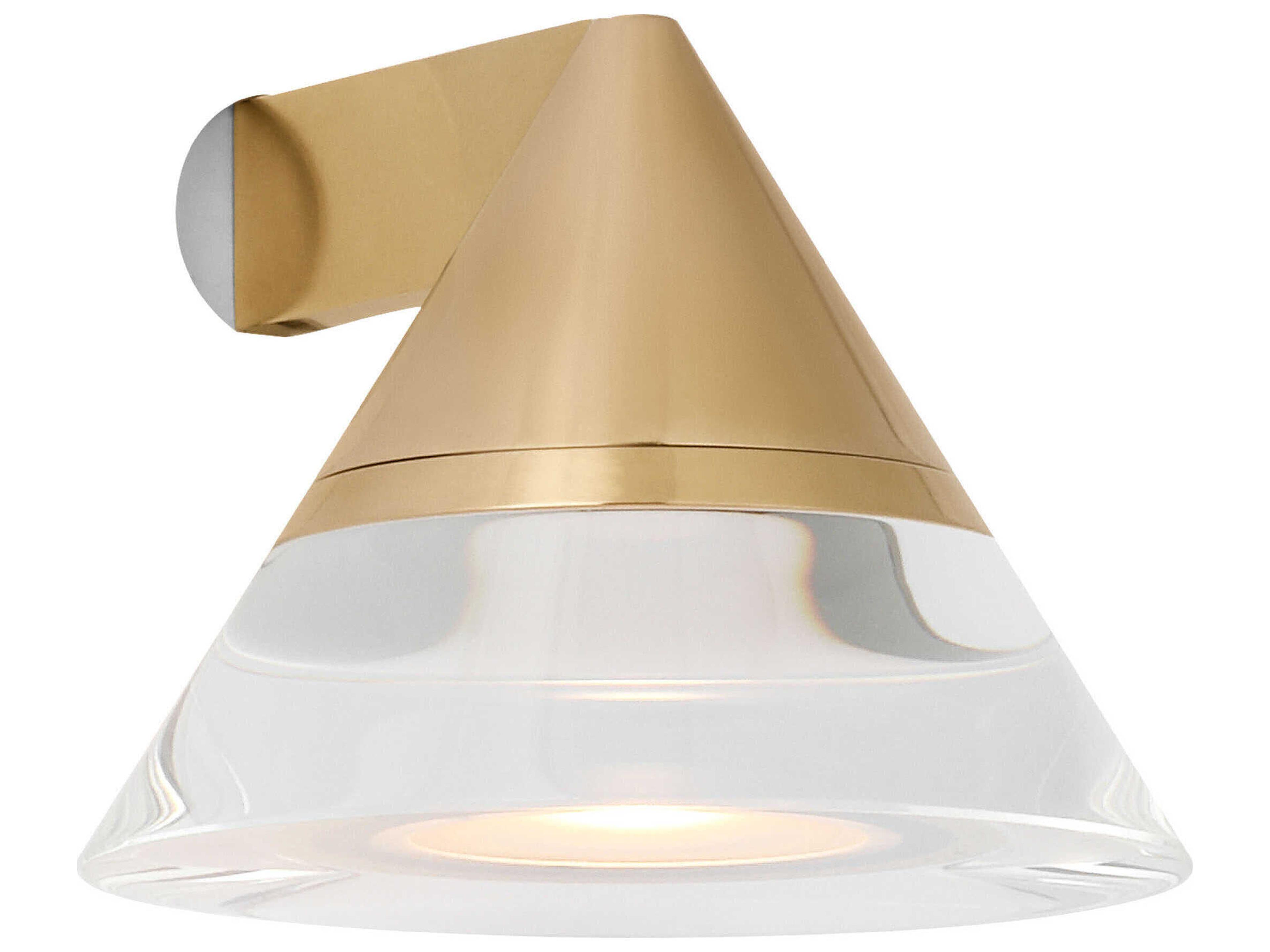 Visual Comfort Modern Midrand 1-Light Brass Wall Sconce