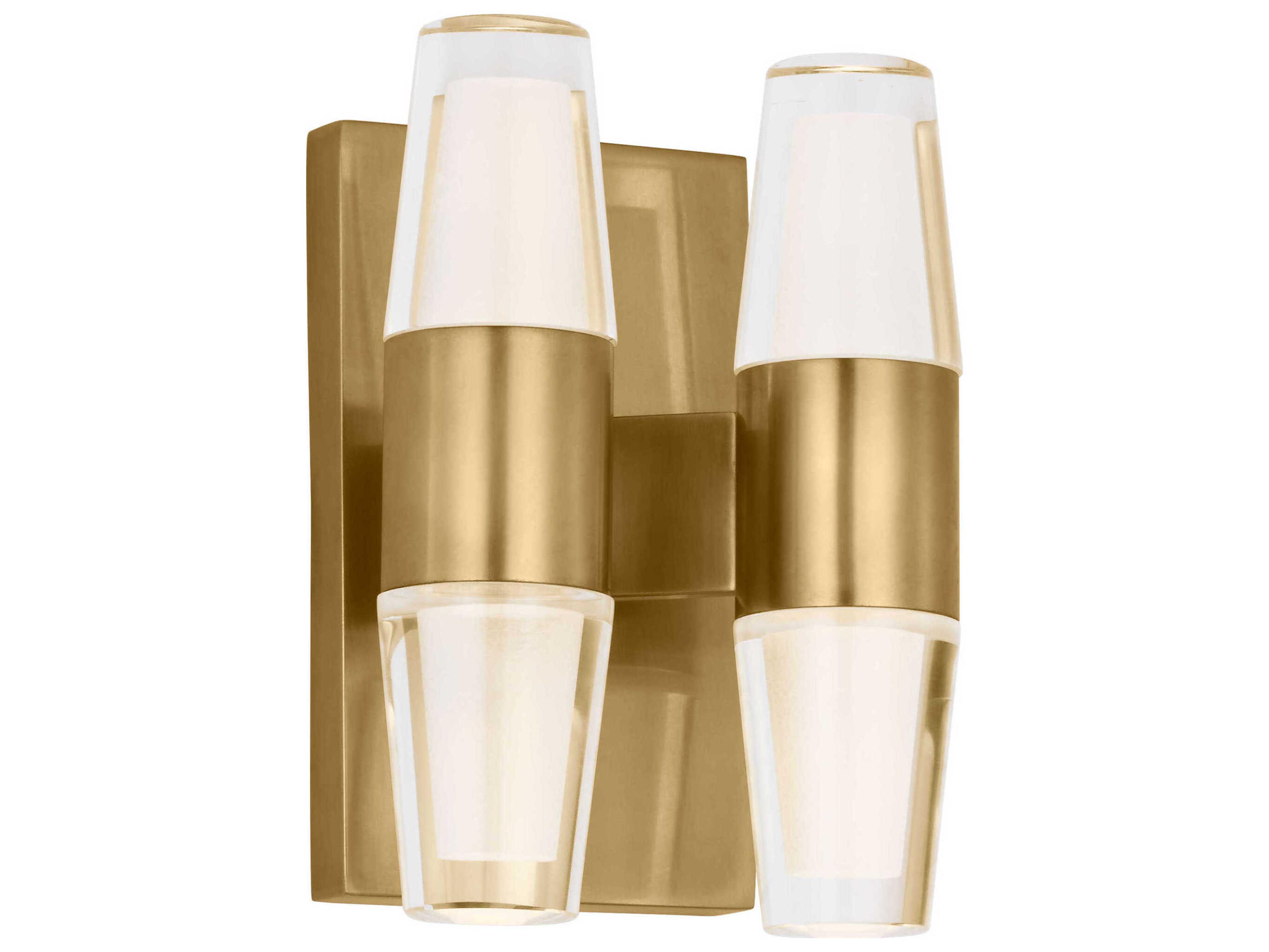 Visual Comfort Modern Lassell 4-Light Natural Brass Wall Sconce
