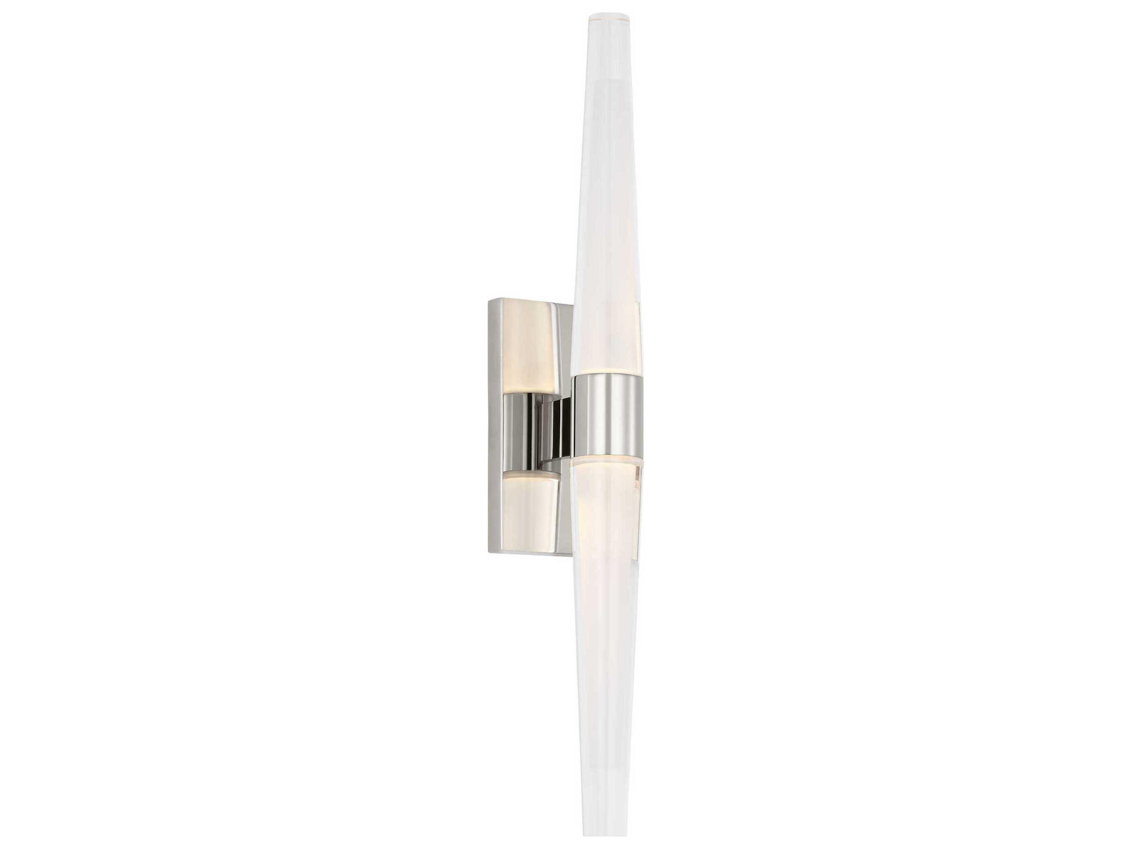 Visual Comfort Modern Lassell 2-Light Polished Nickel Wall Sconce
