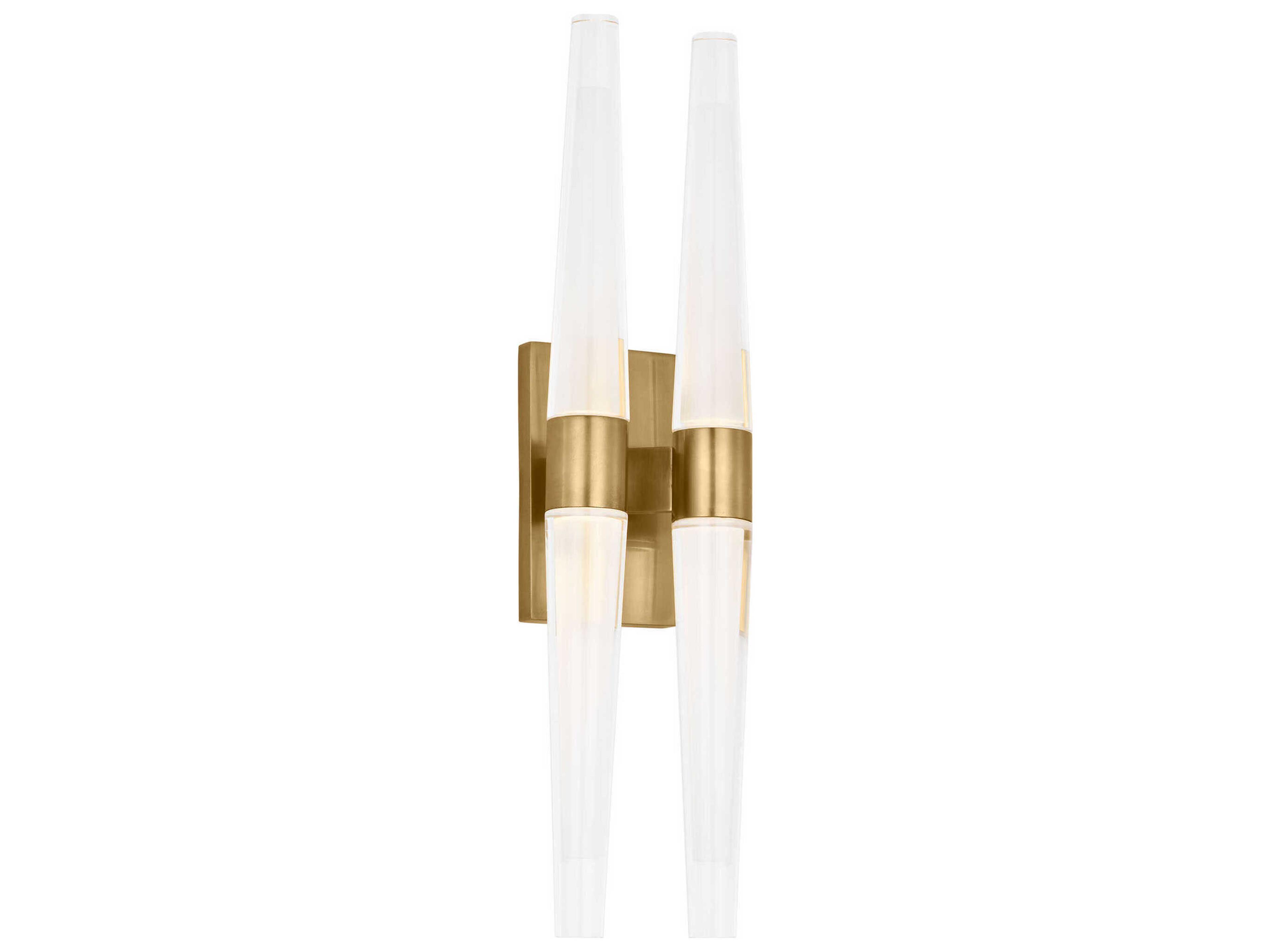 Visual Comfort Modern Lassell 4-Light Natural Brass Wall Sconce