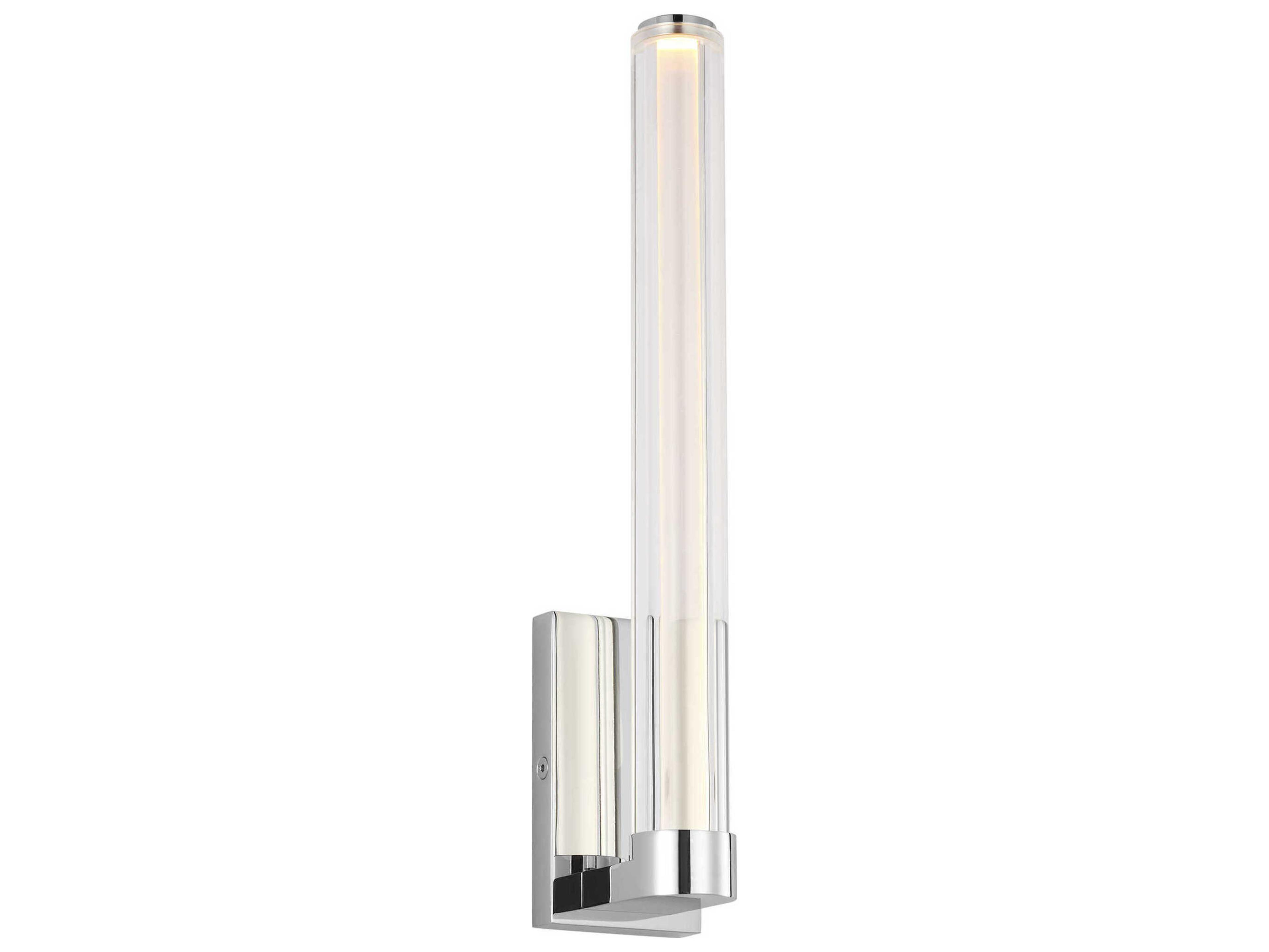 Visual Comfort Modern Reiya 1-Light Chrome Wall Sconce