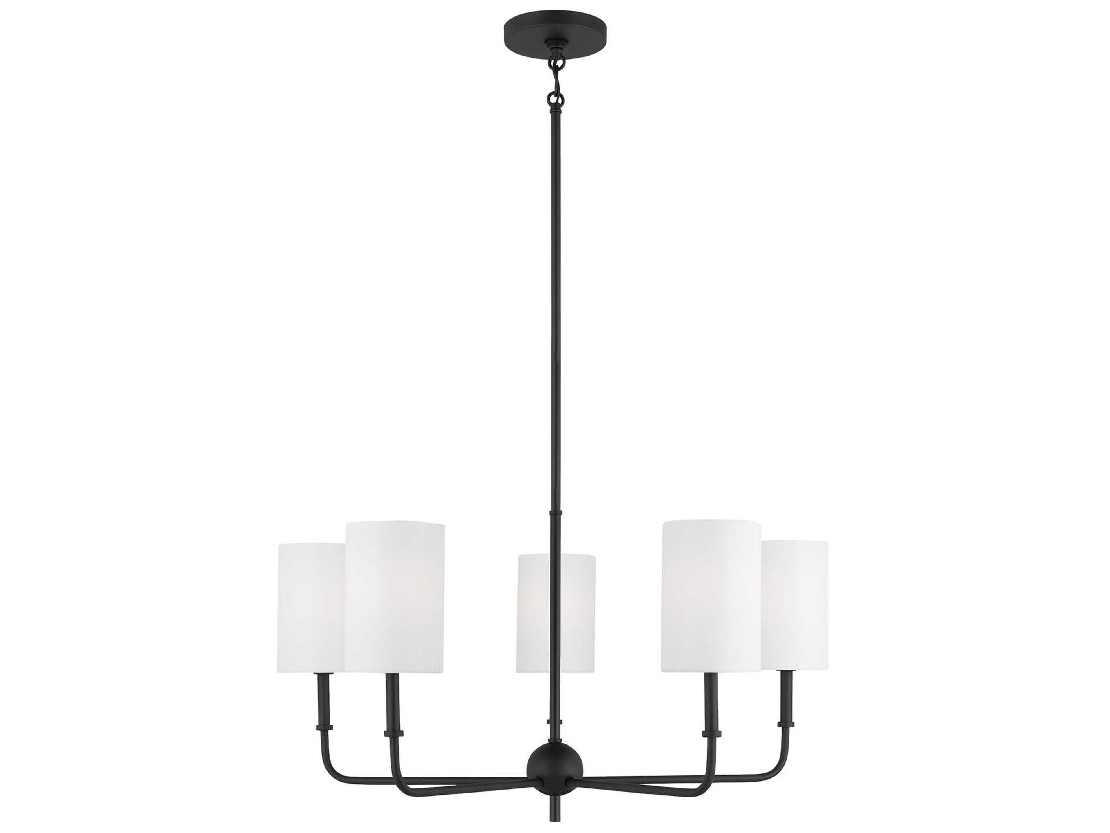 Visual Comfort Studio Foxdale 5-Light Midnight Black Candelabra Chandelier
