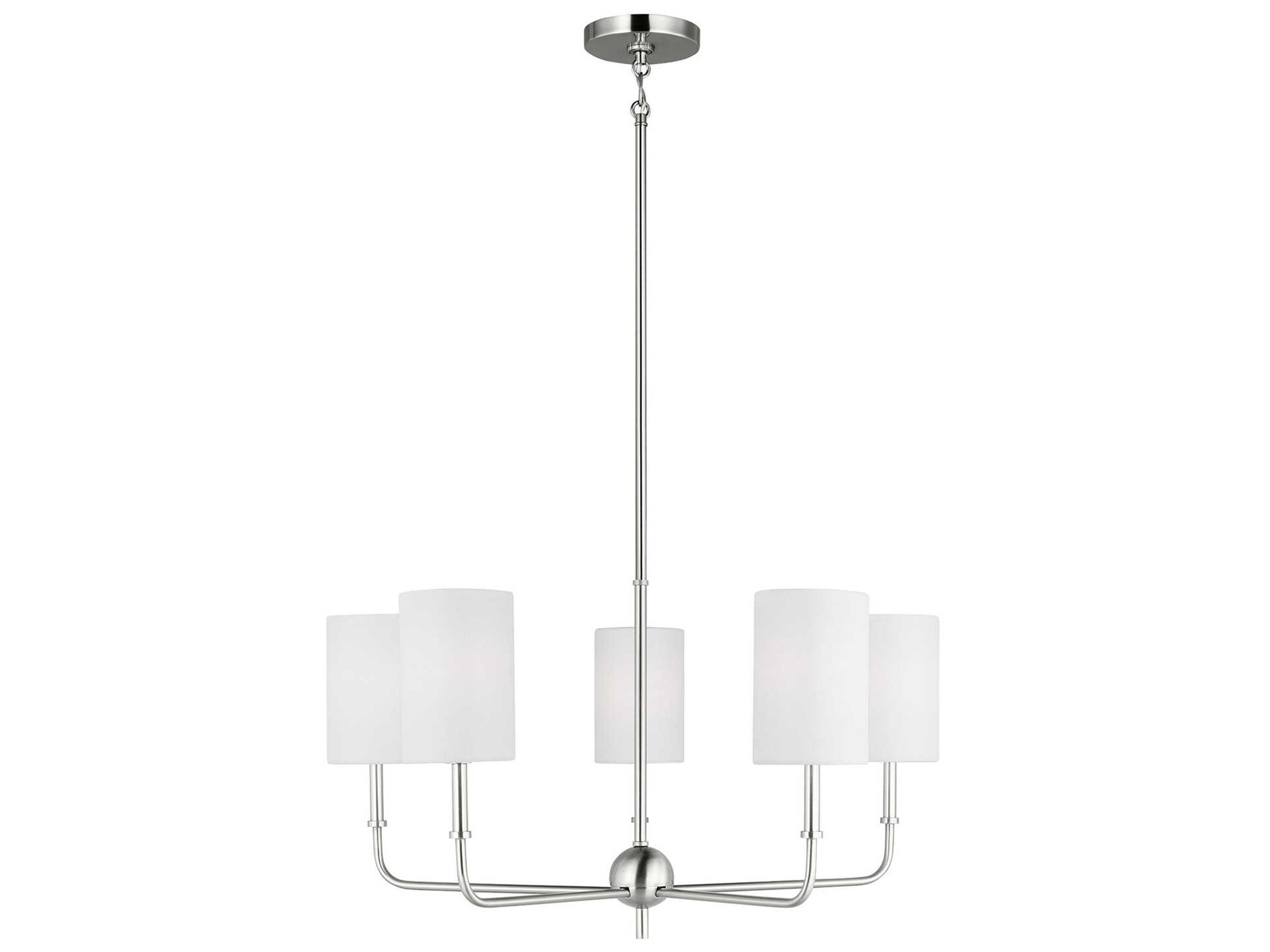 Visual Comfort Studio Foxdale 5-Light Brushed Nickel Chandelier
